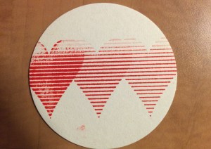 Letterpress coaster @ The Workshop