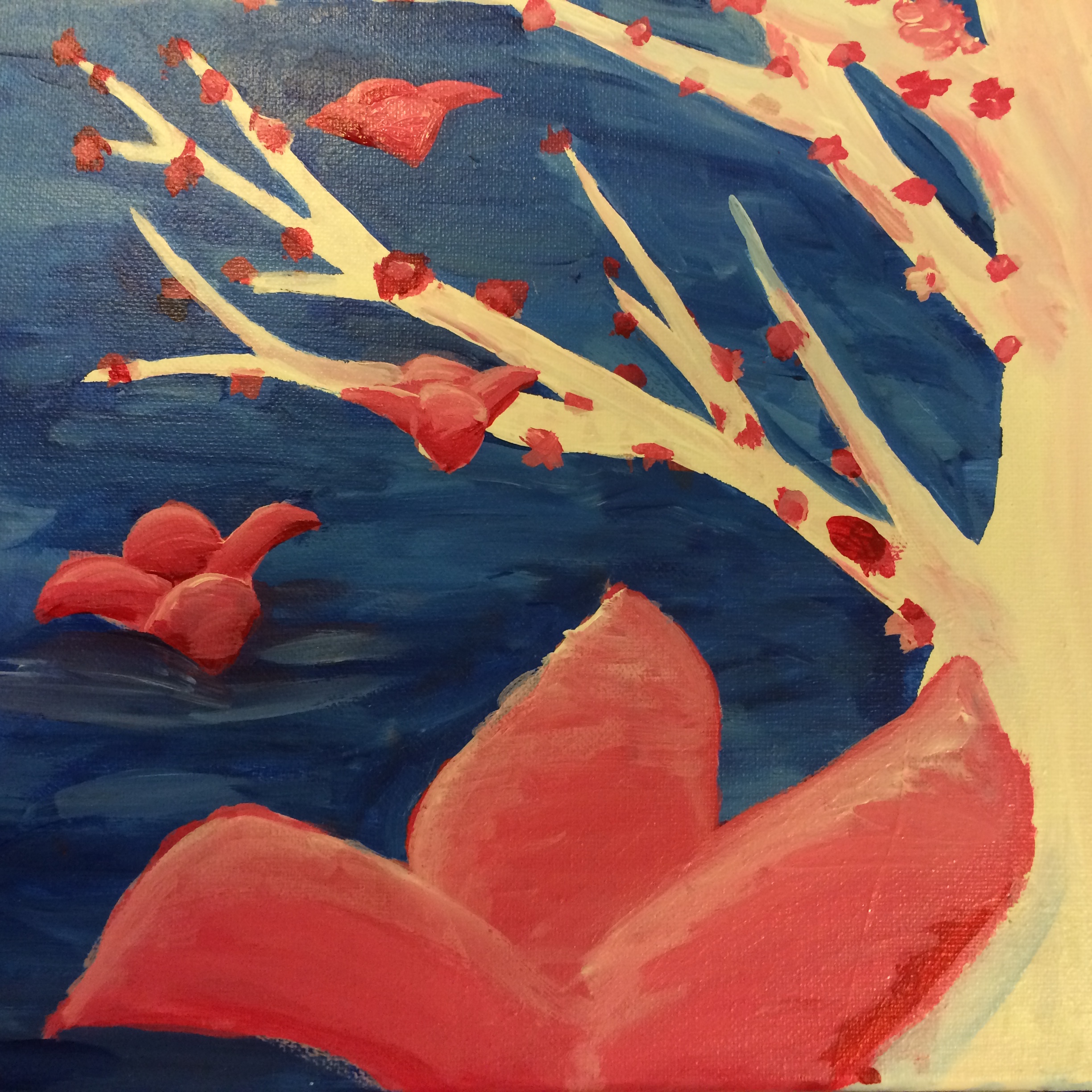 falling flowers