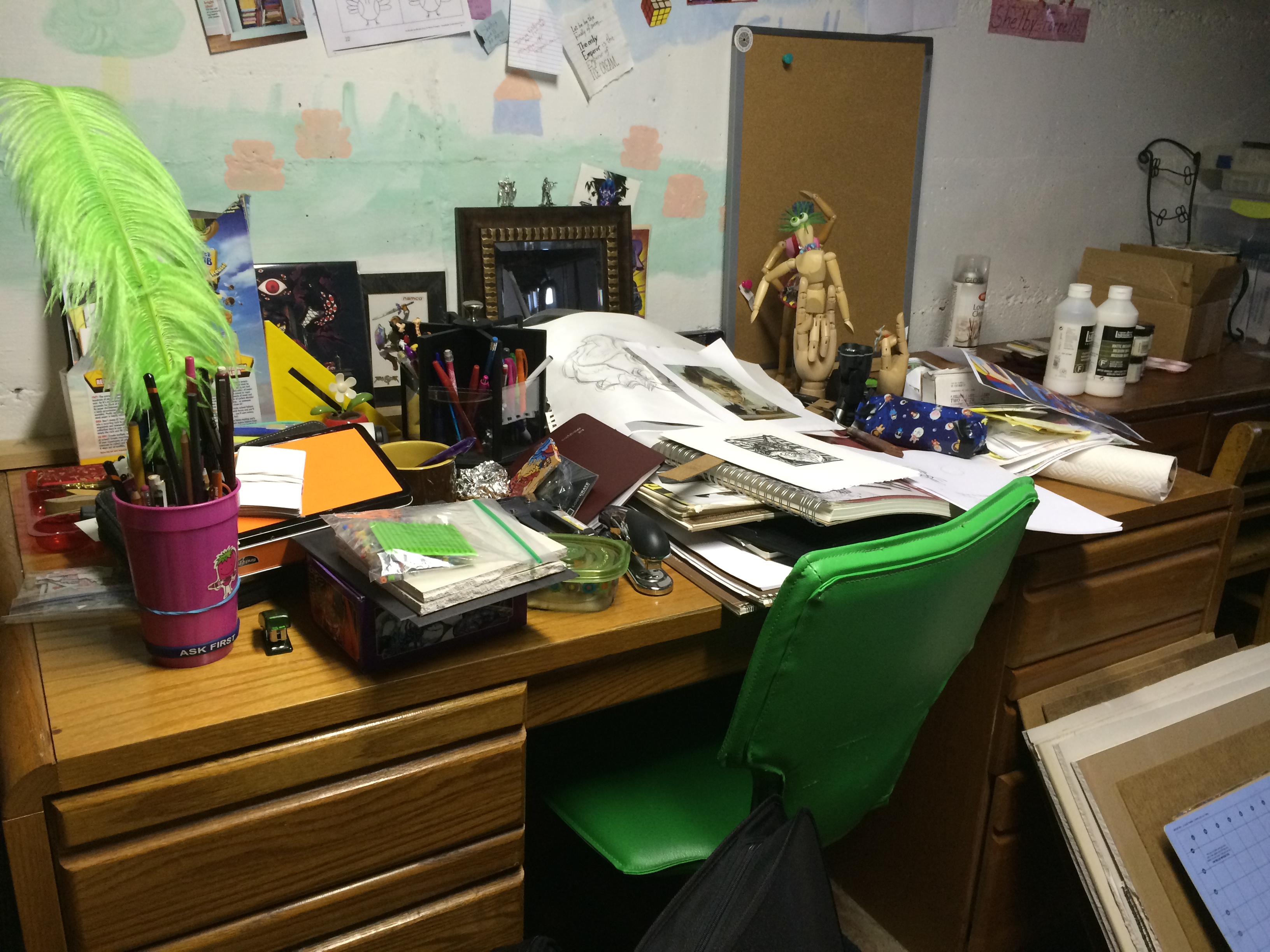 There's a desk there somewhere