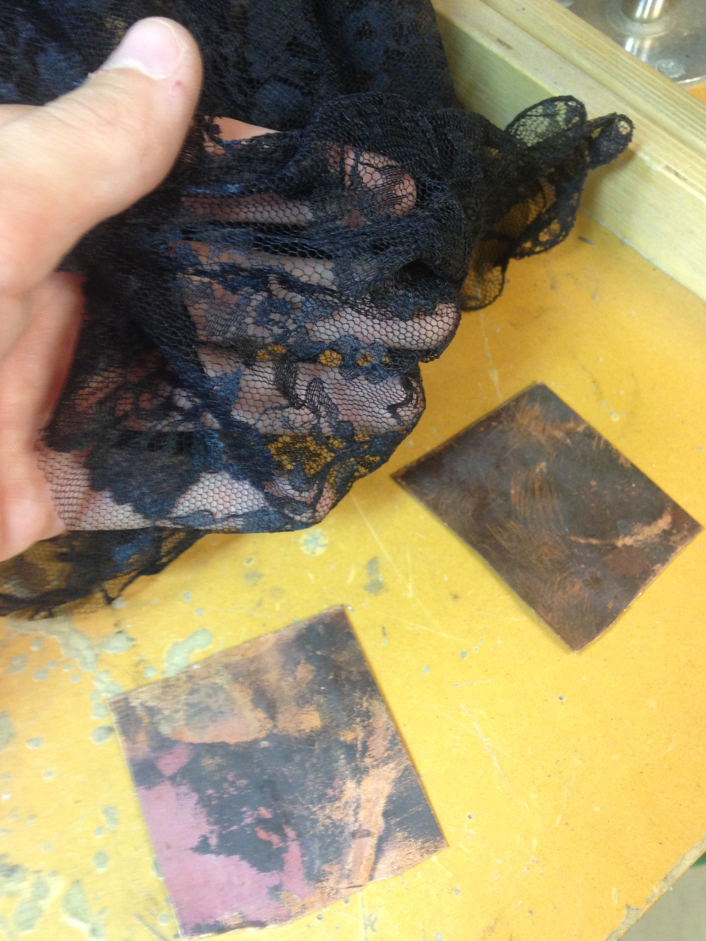 lace and copper metal
