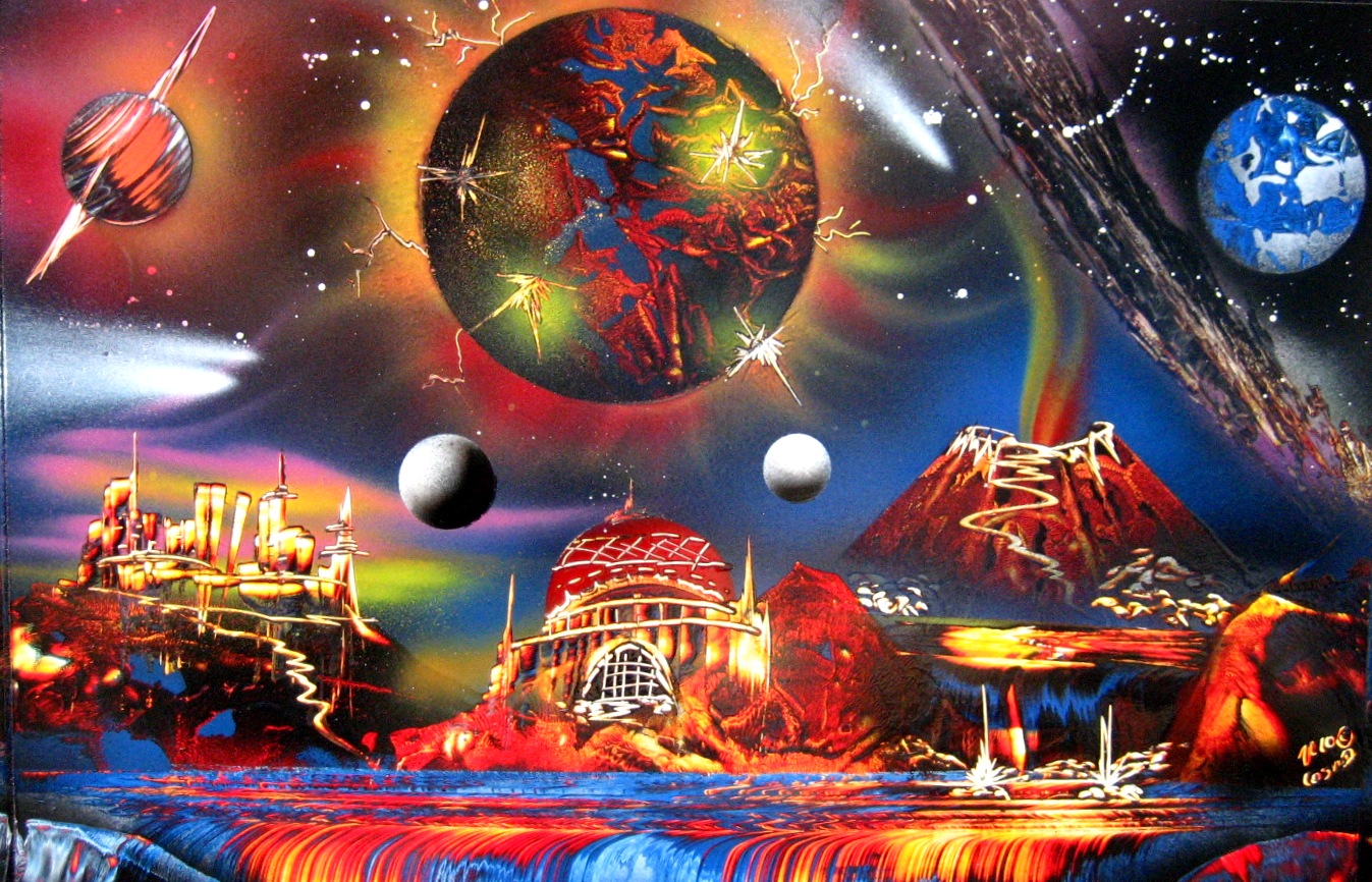 spray paint painting