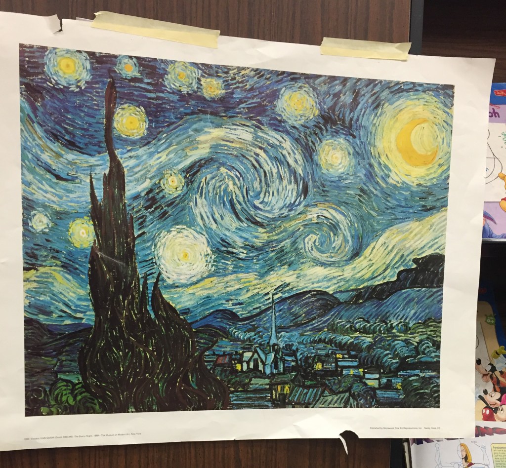 Van Gogh's The Starry Night Poster in the Classroom