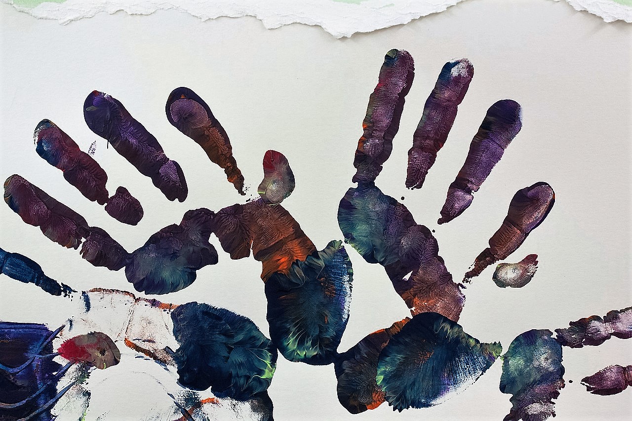 ainted hand prints