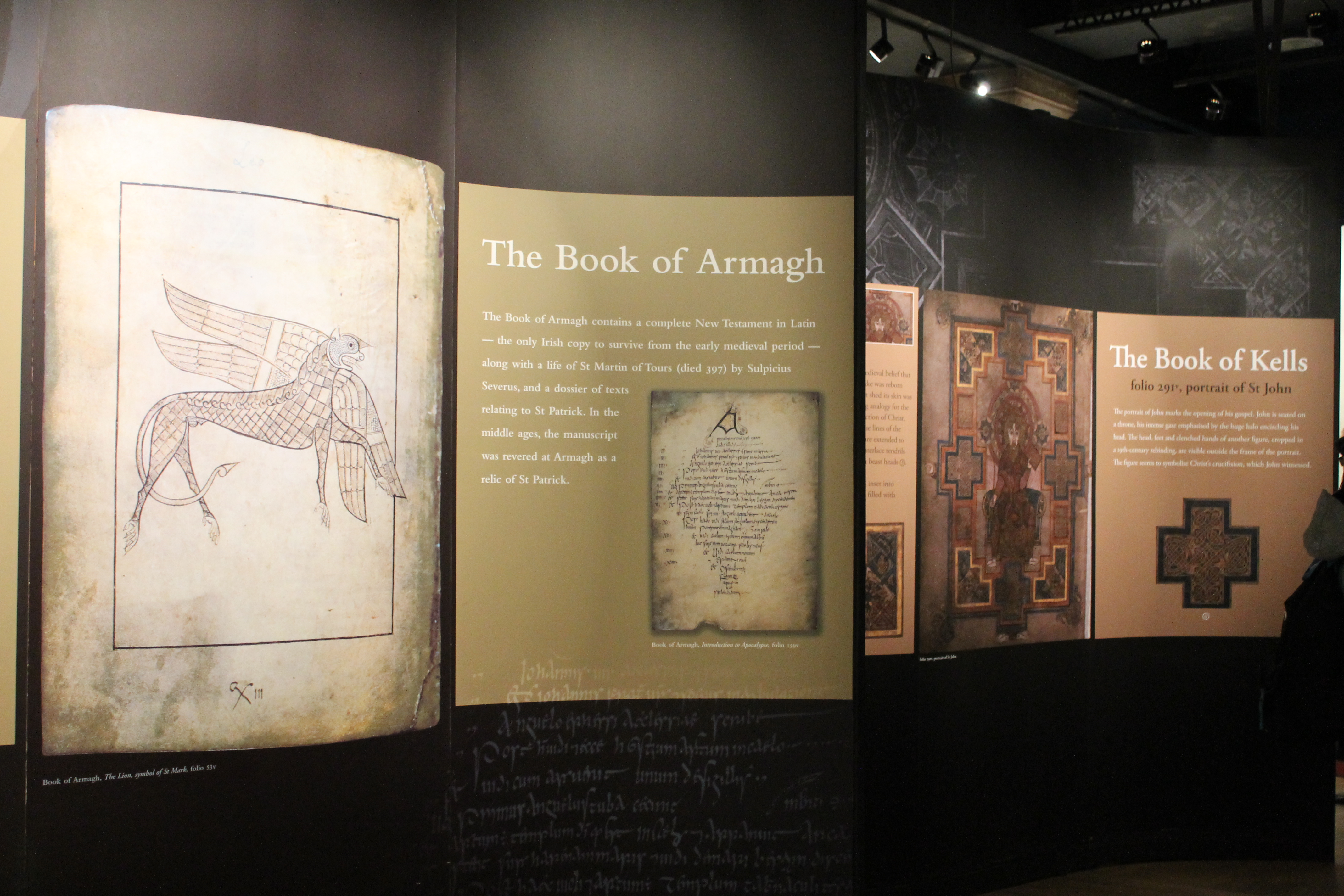 walls of space with illustrations and text