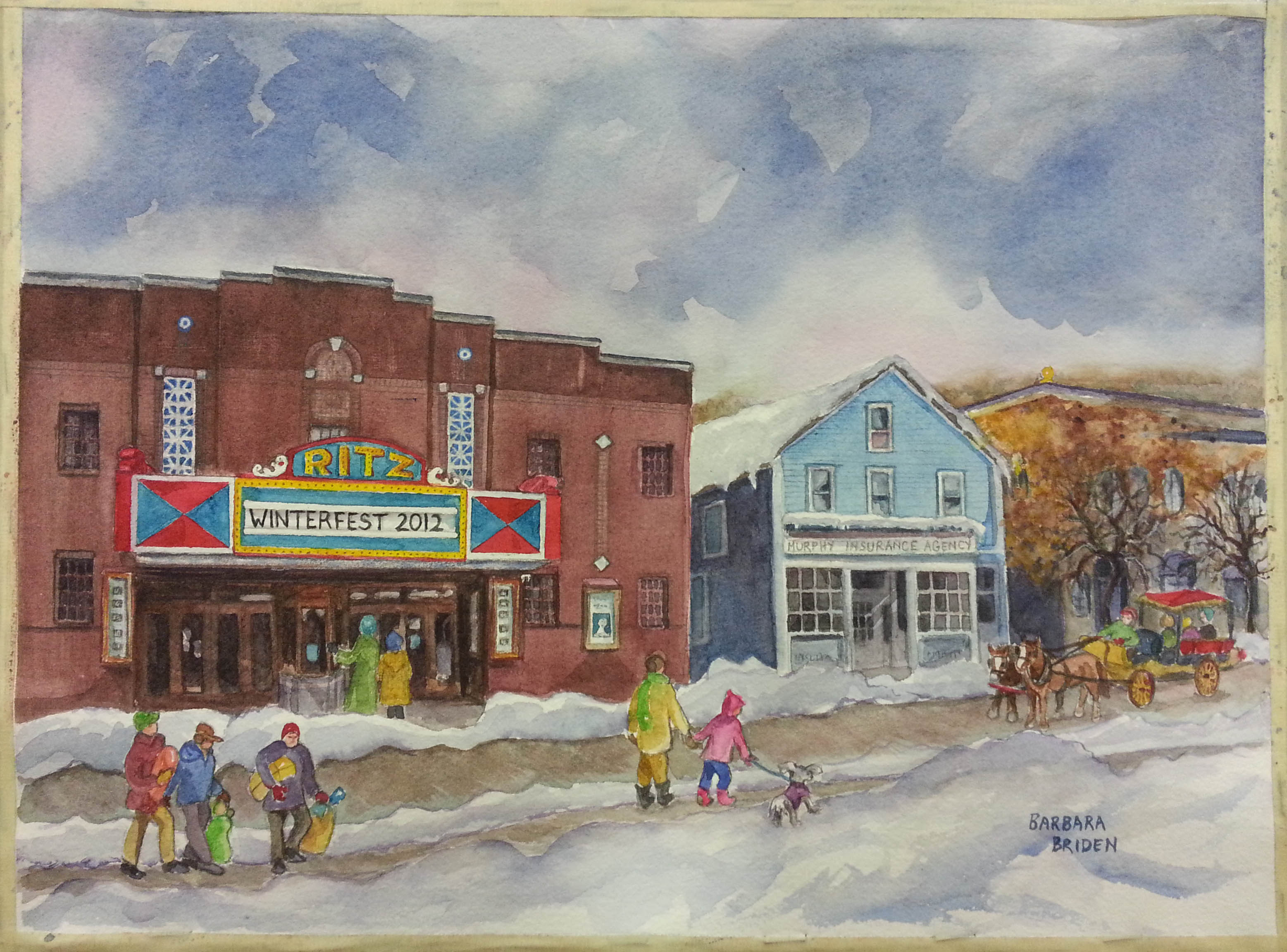Barbara Briden's Hawley Winterfest Painting
