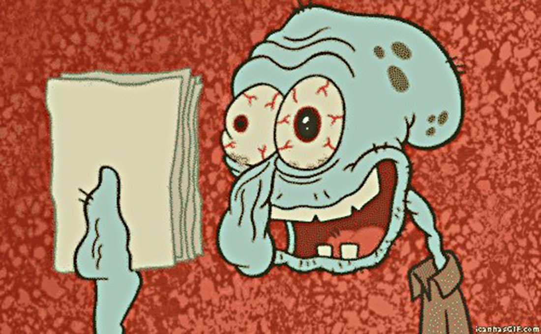 Squidward on Finals Week