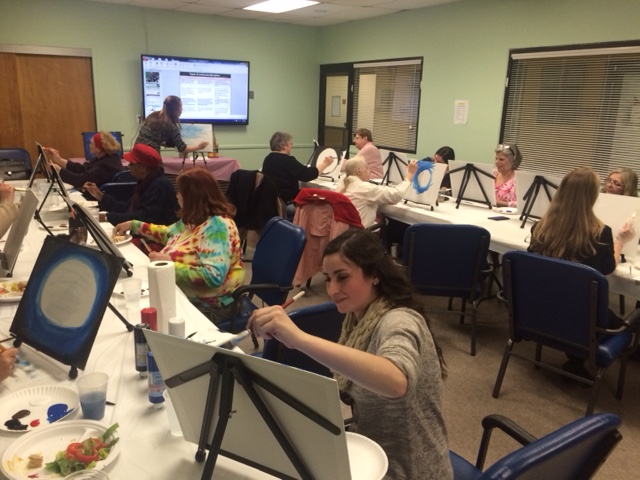 painting at the senior center