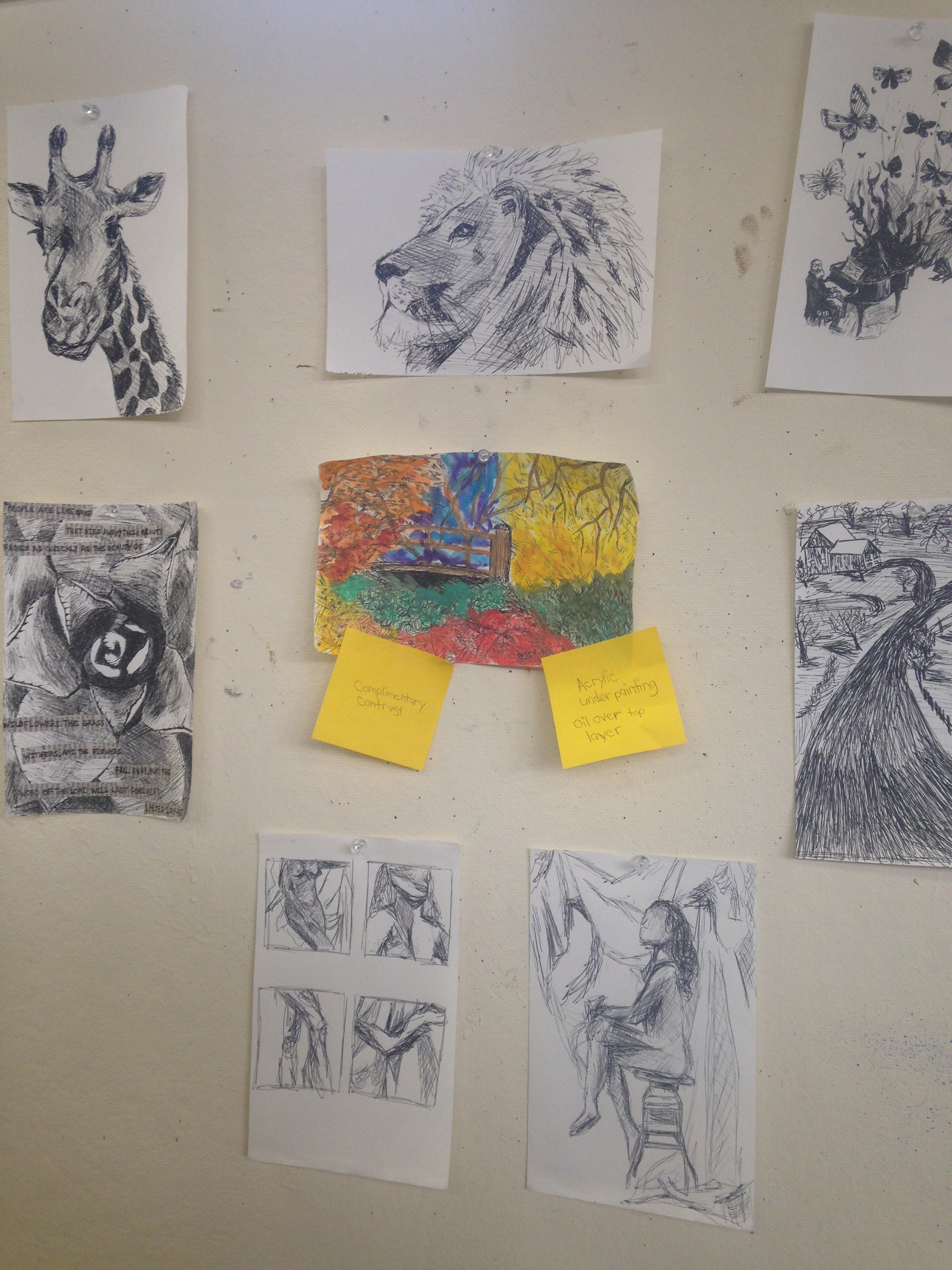 sketches for inspiration in my studio