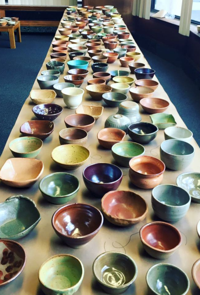 ceramic bowls at First Friday 