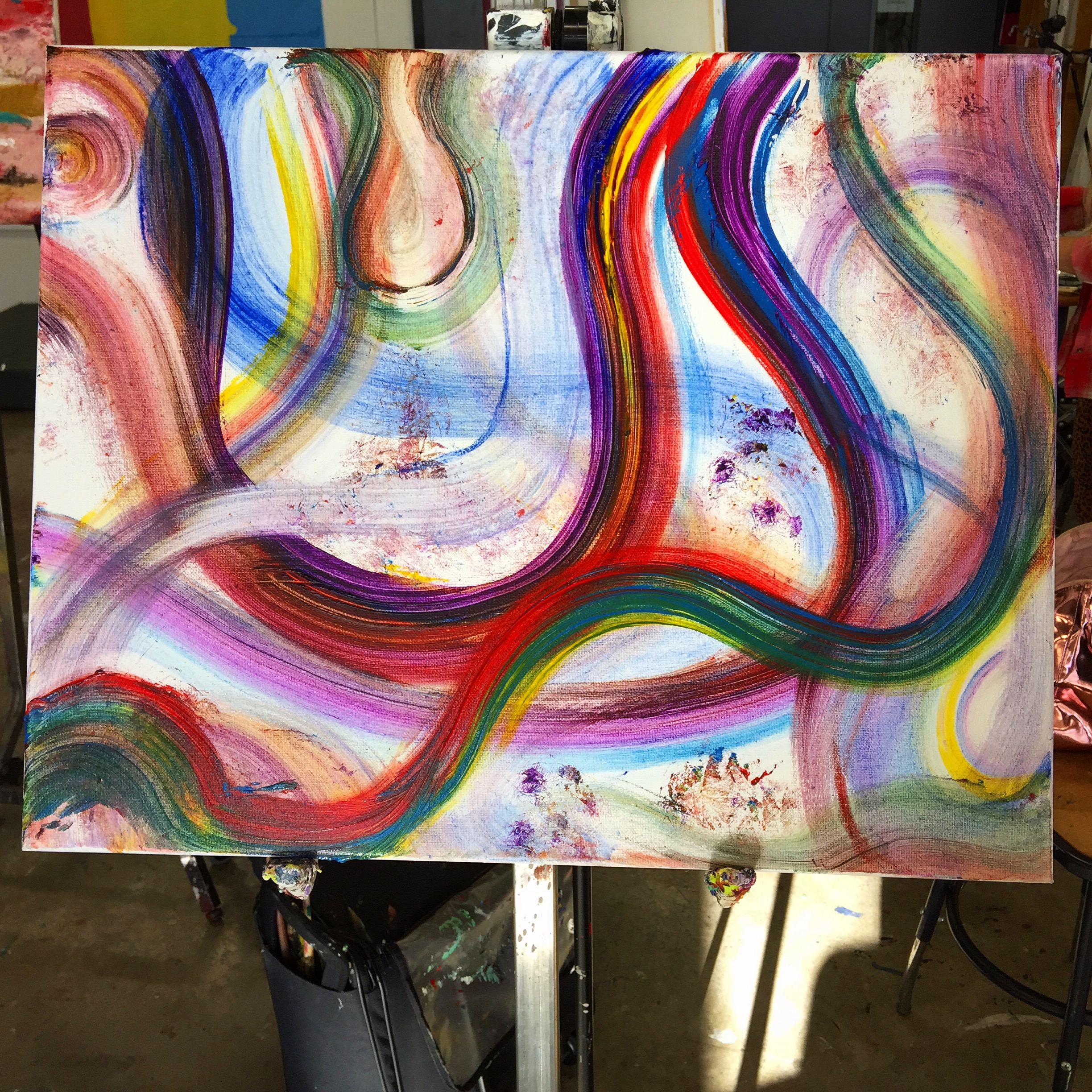 abstract, brush, painting