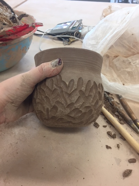 carved mug