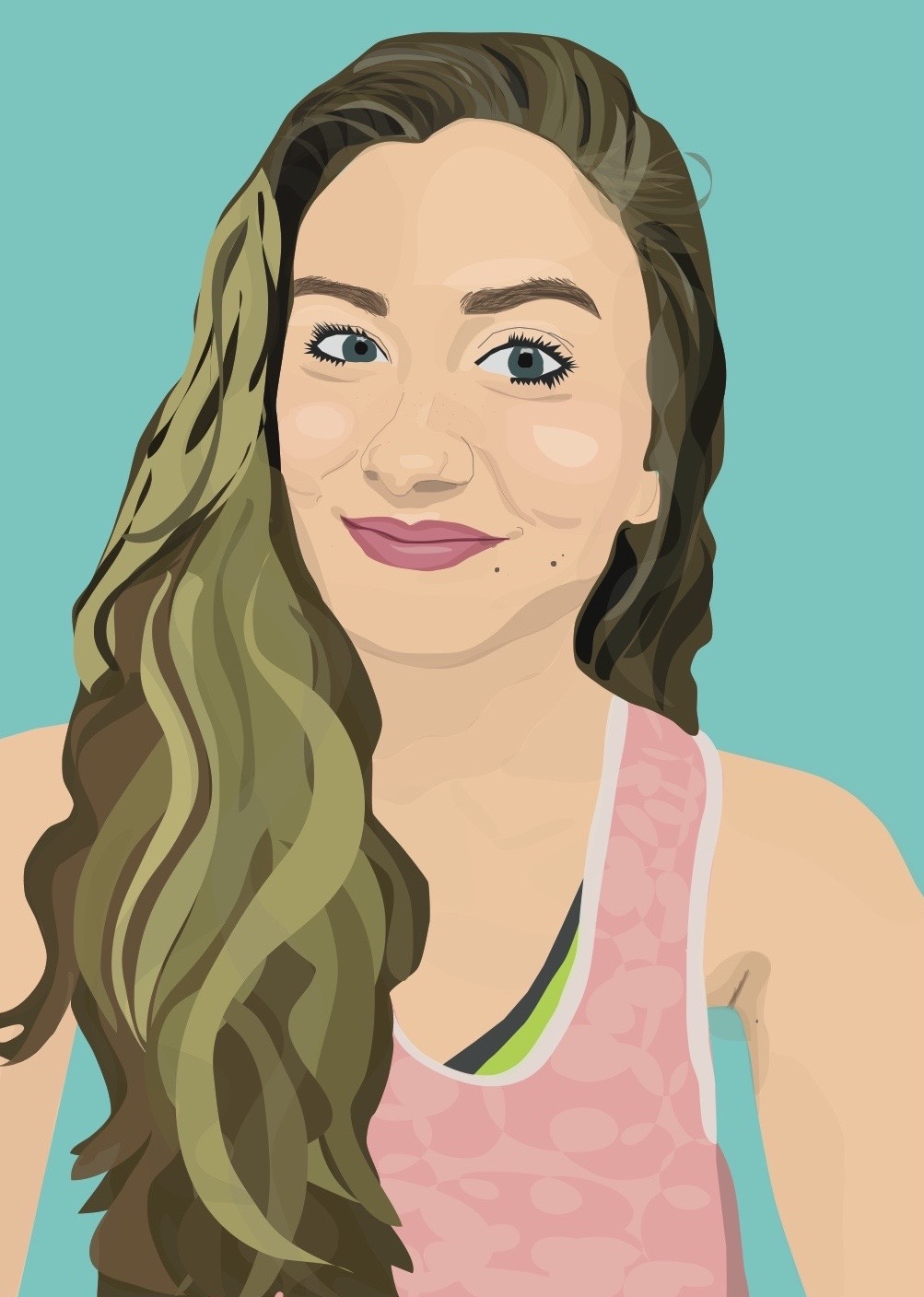 graphic, portrait, selfie, design, color