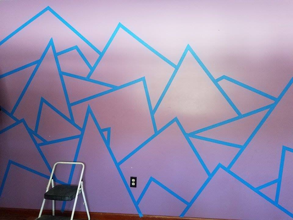 wall with tape