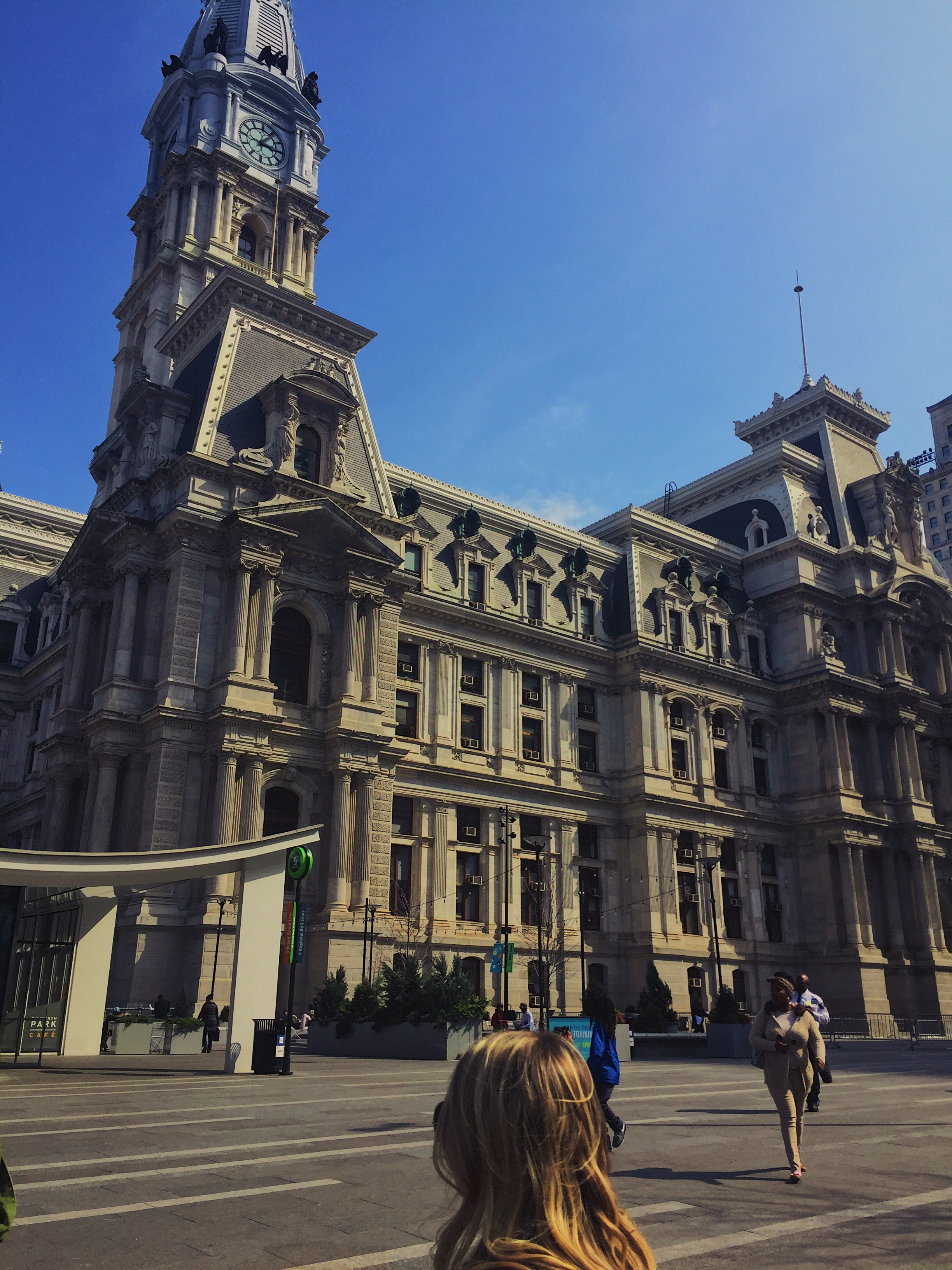 Tall, Historic Philadelphia City Hall building