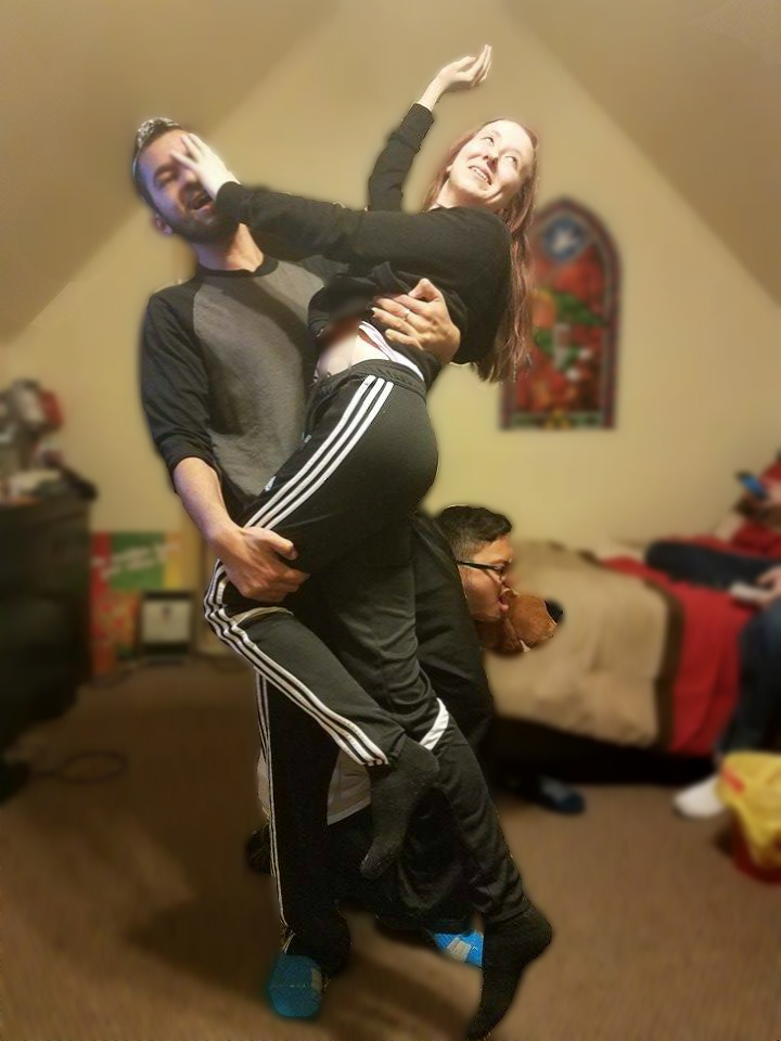 friends posing