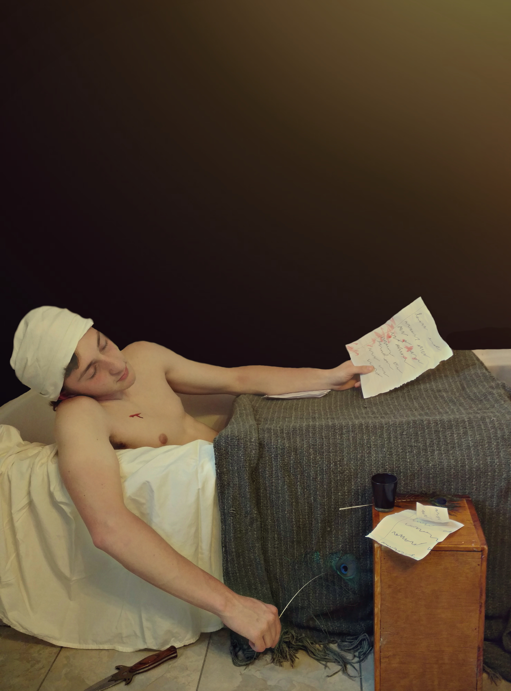 Death of Marat Tableau Vivant