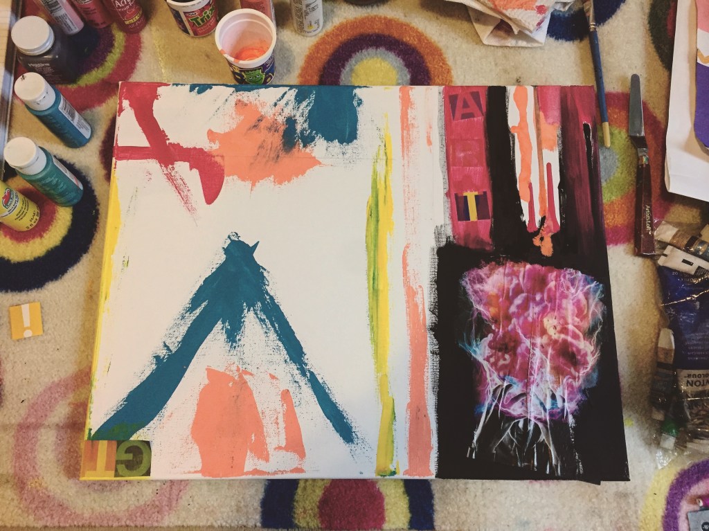 Robert Rauschenberg Inspired Painting