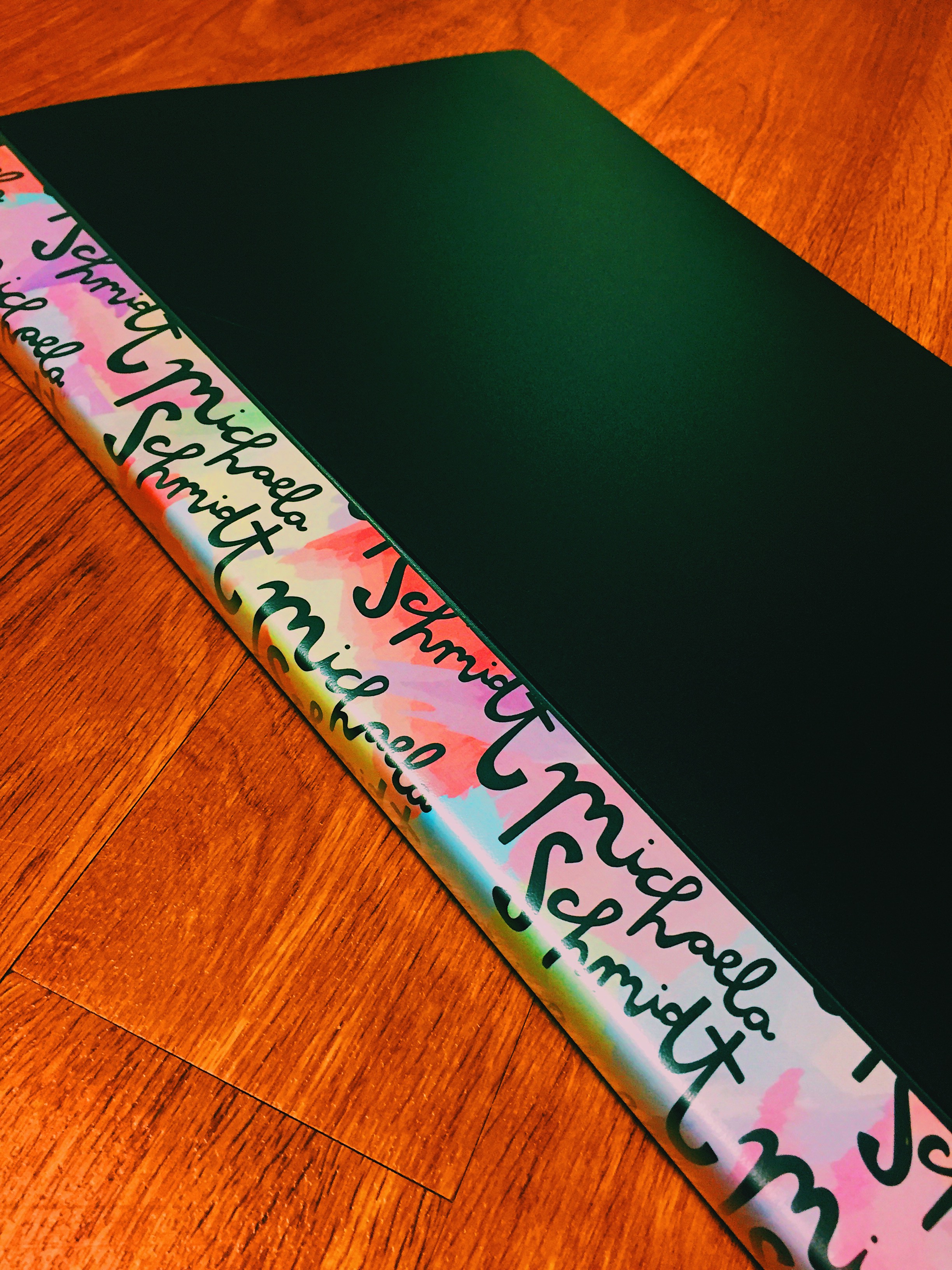 Portfolio with a colorful binding design