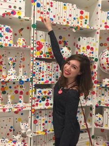 Amanda working in gallery