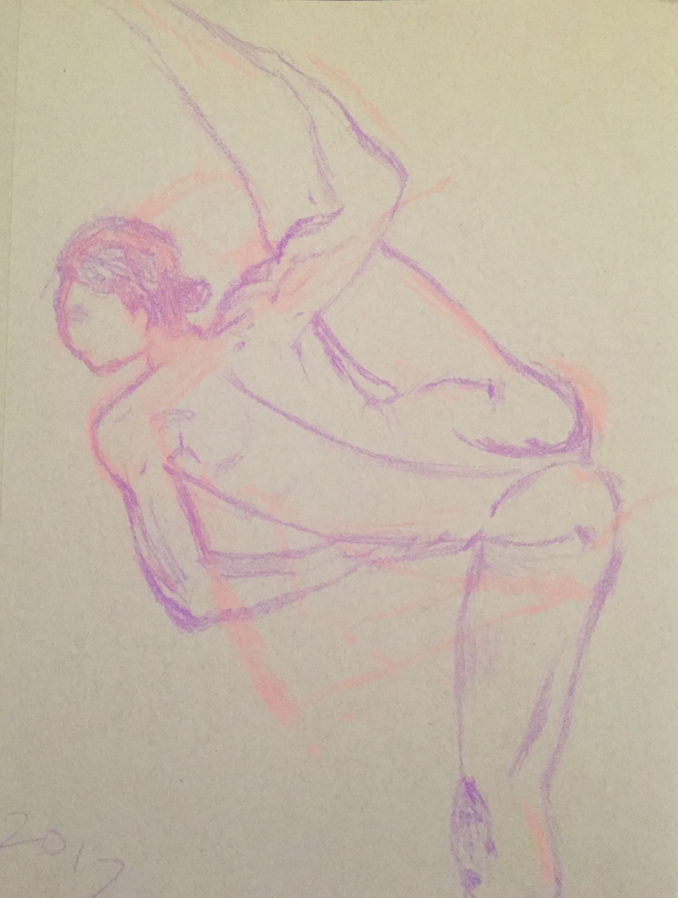 Back side of man with legs sprawled out
