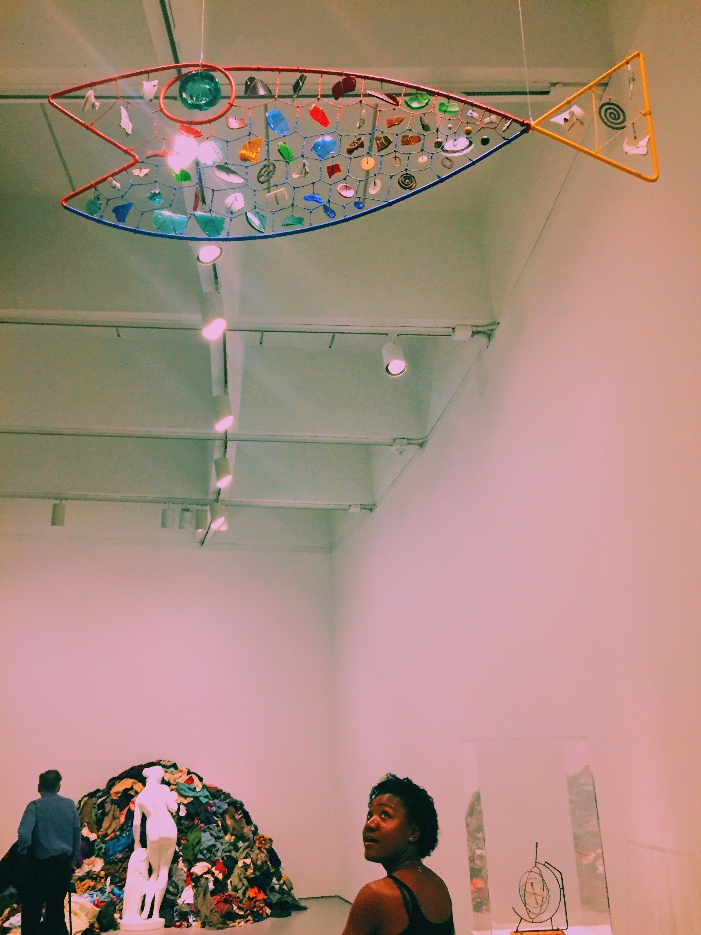 fish wire hanging sculpture