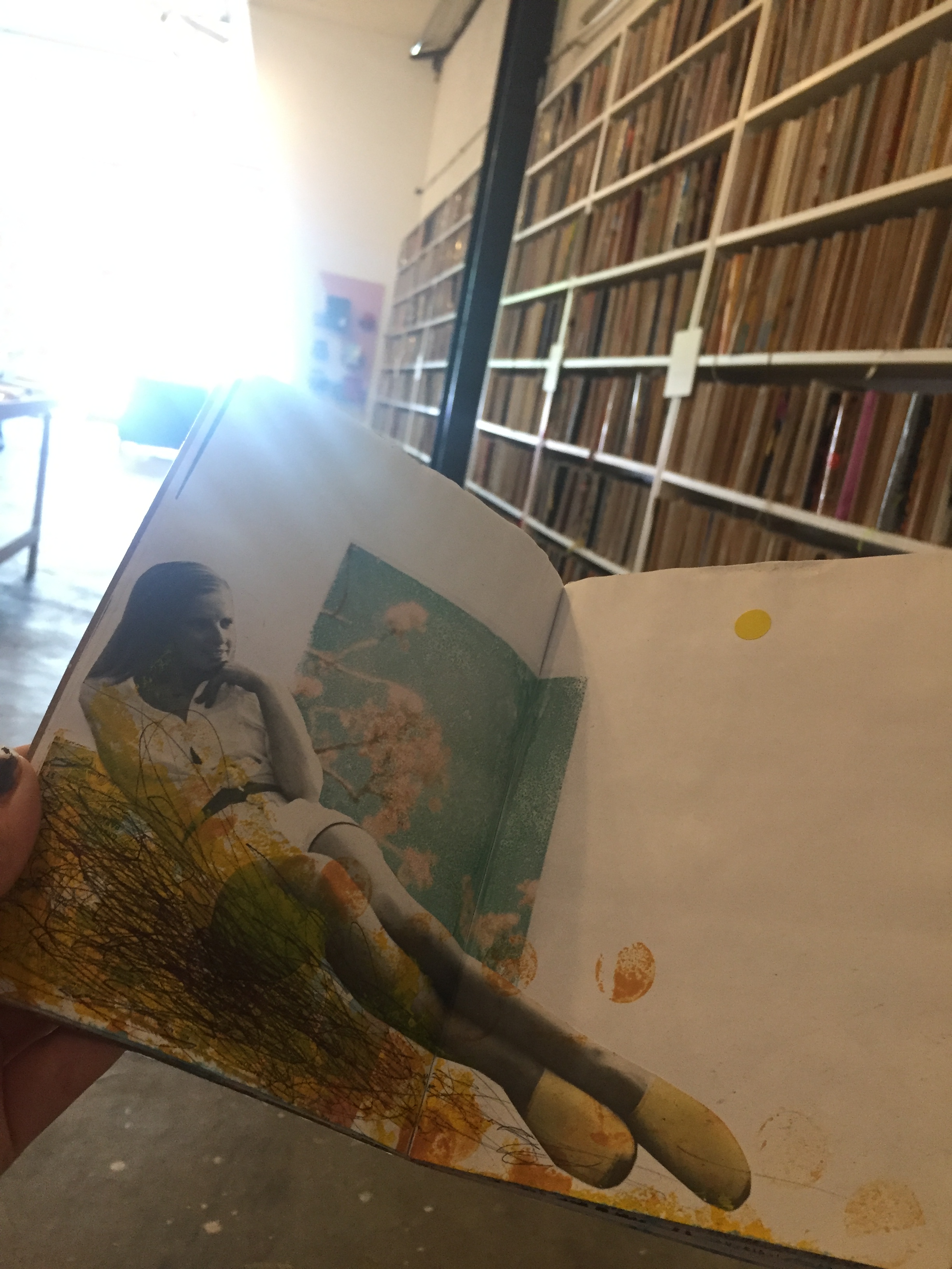 collage of woman with wild flowers