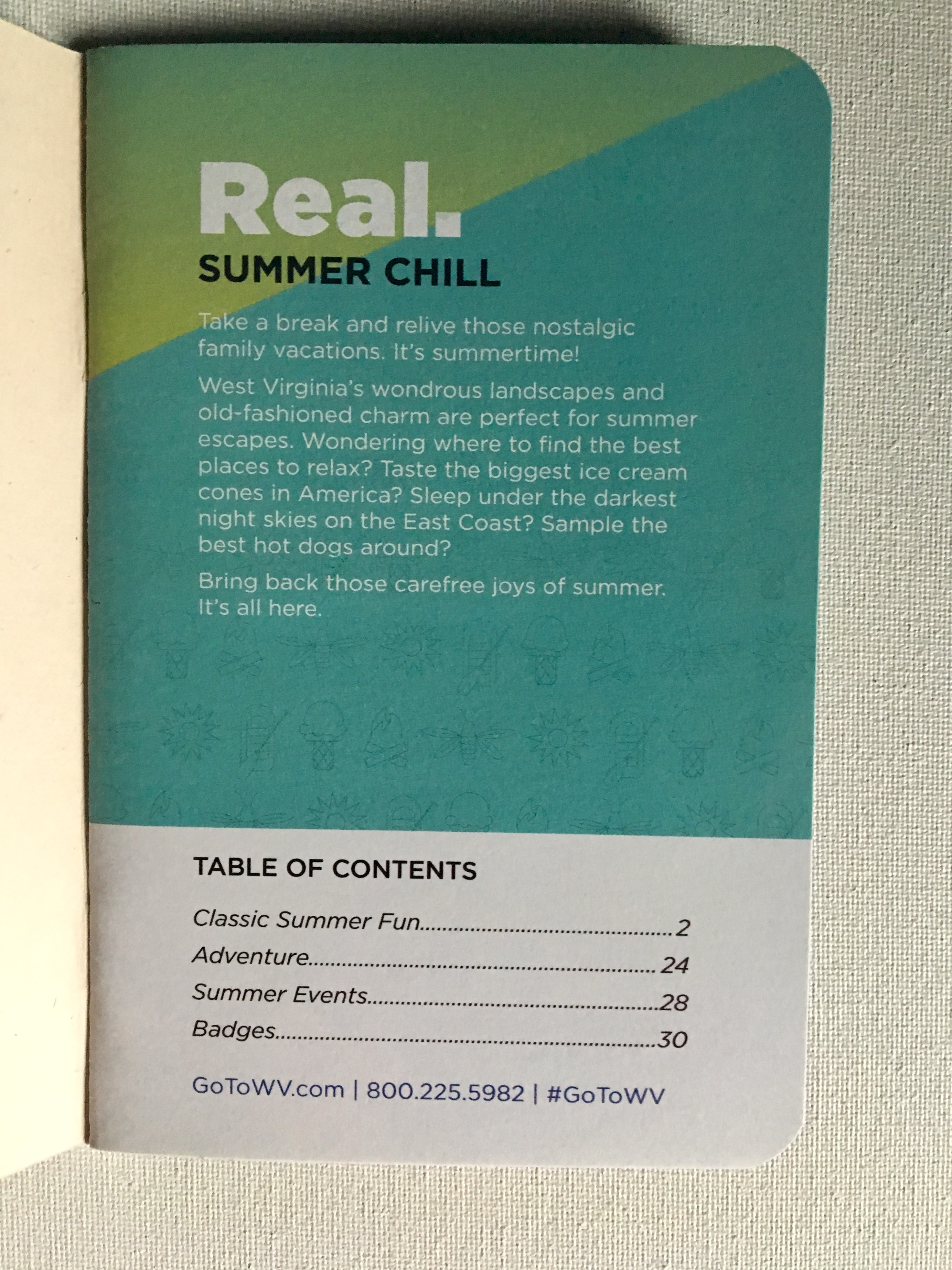 table of contents