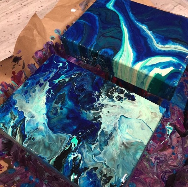 blue fluid art