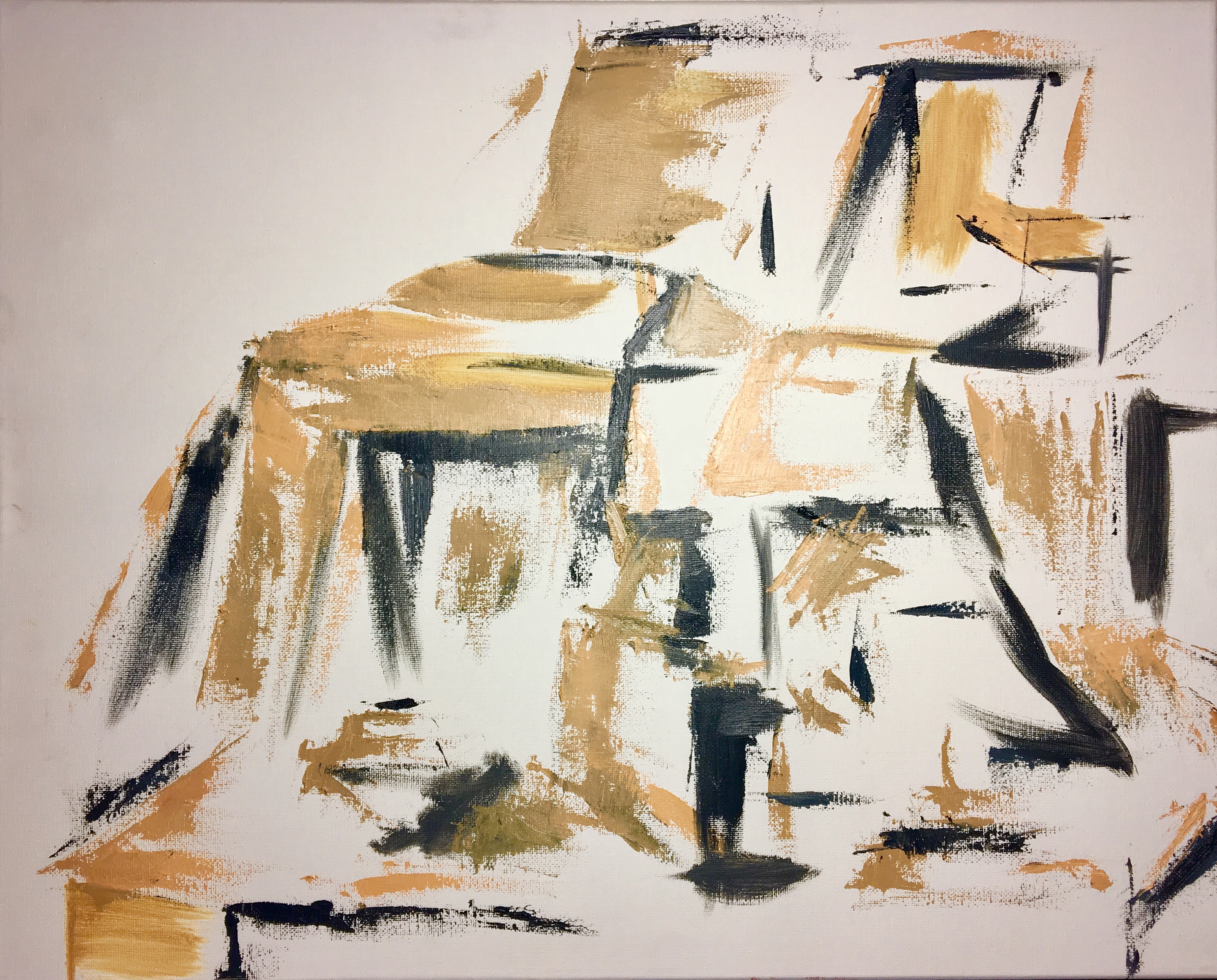 canvas with different lines making up the composition