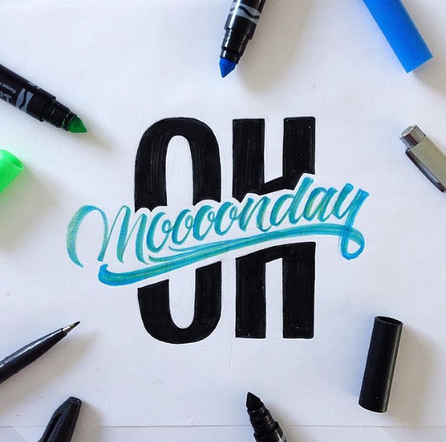 Oh Monday in black and blue