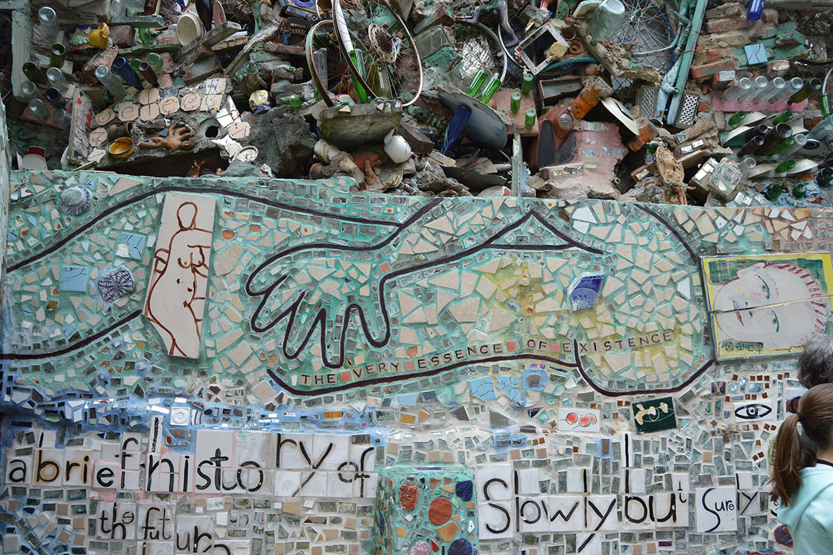 Laying woman with words