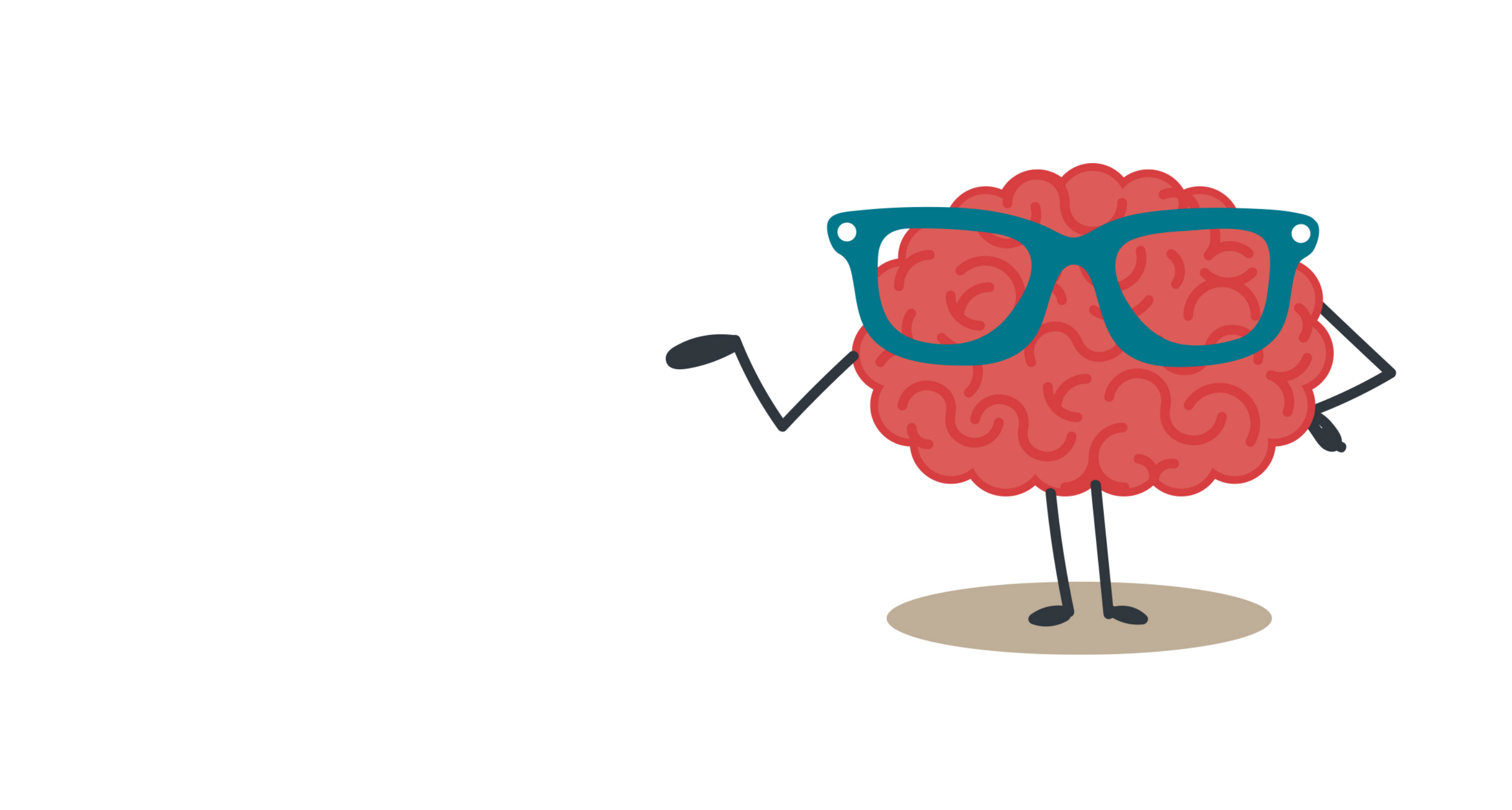 Brain with glasses