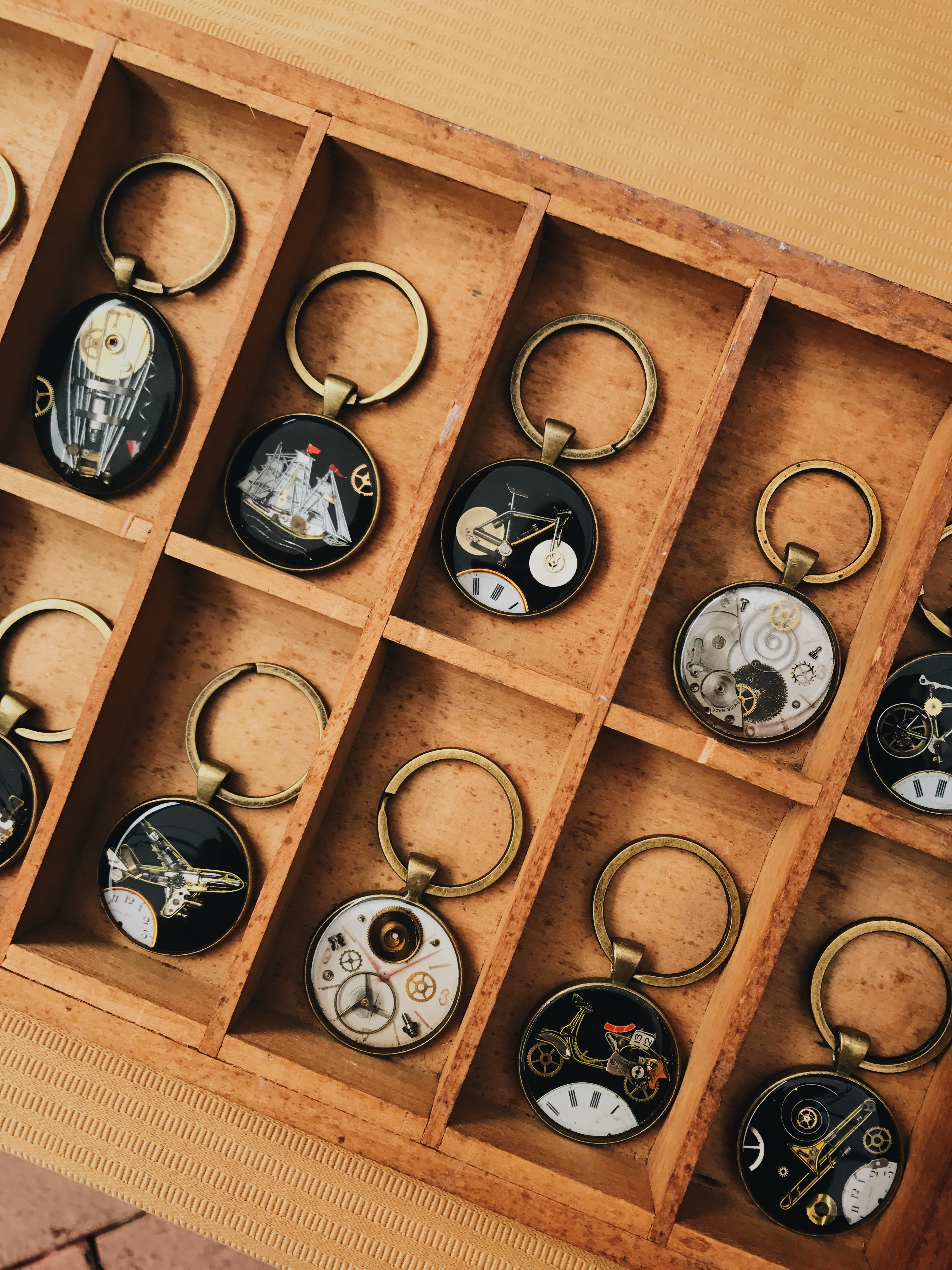 keychains made with watch parts