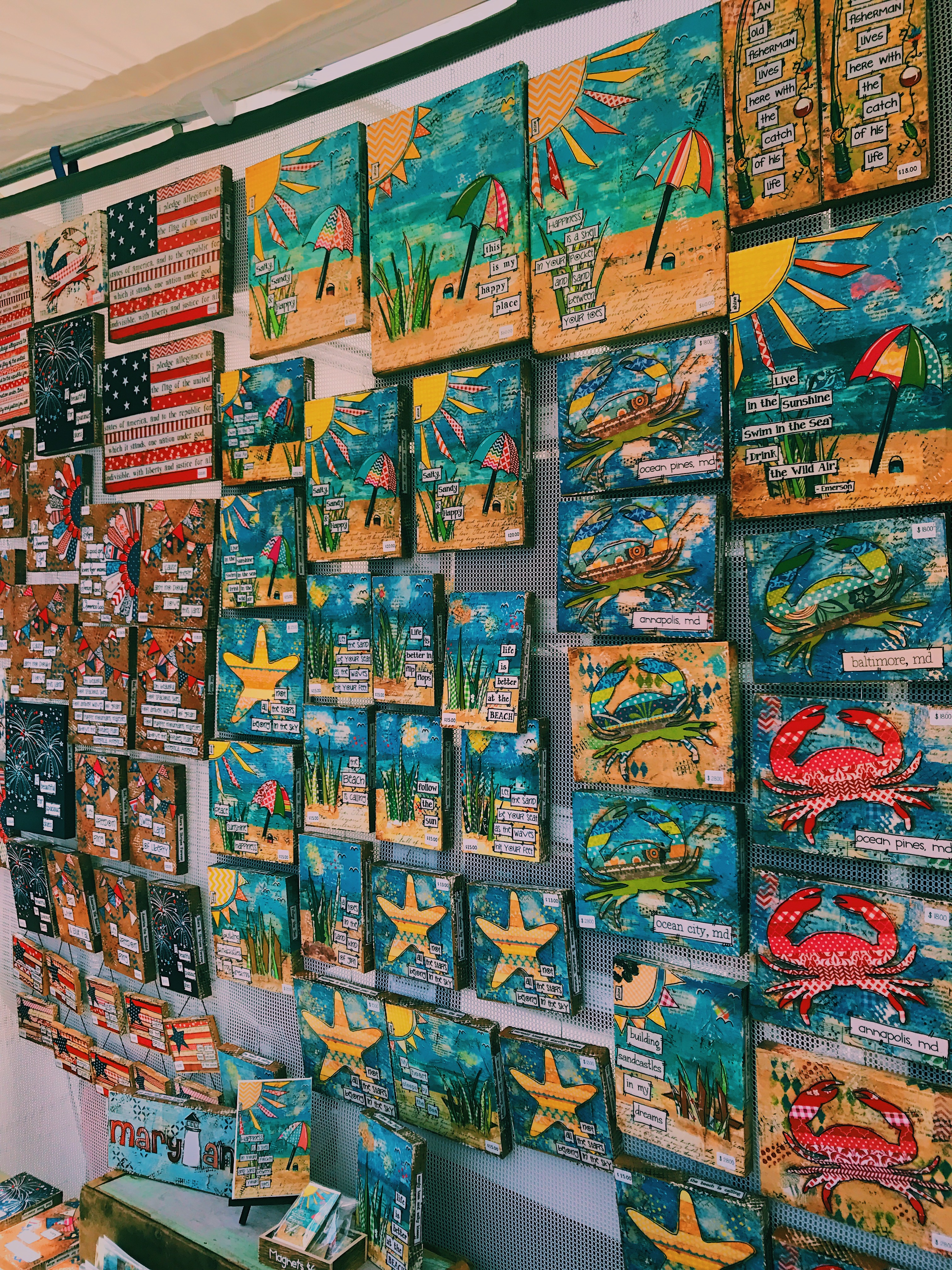 Maryland beach themed art