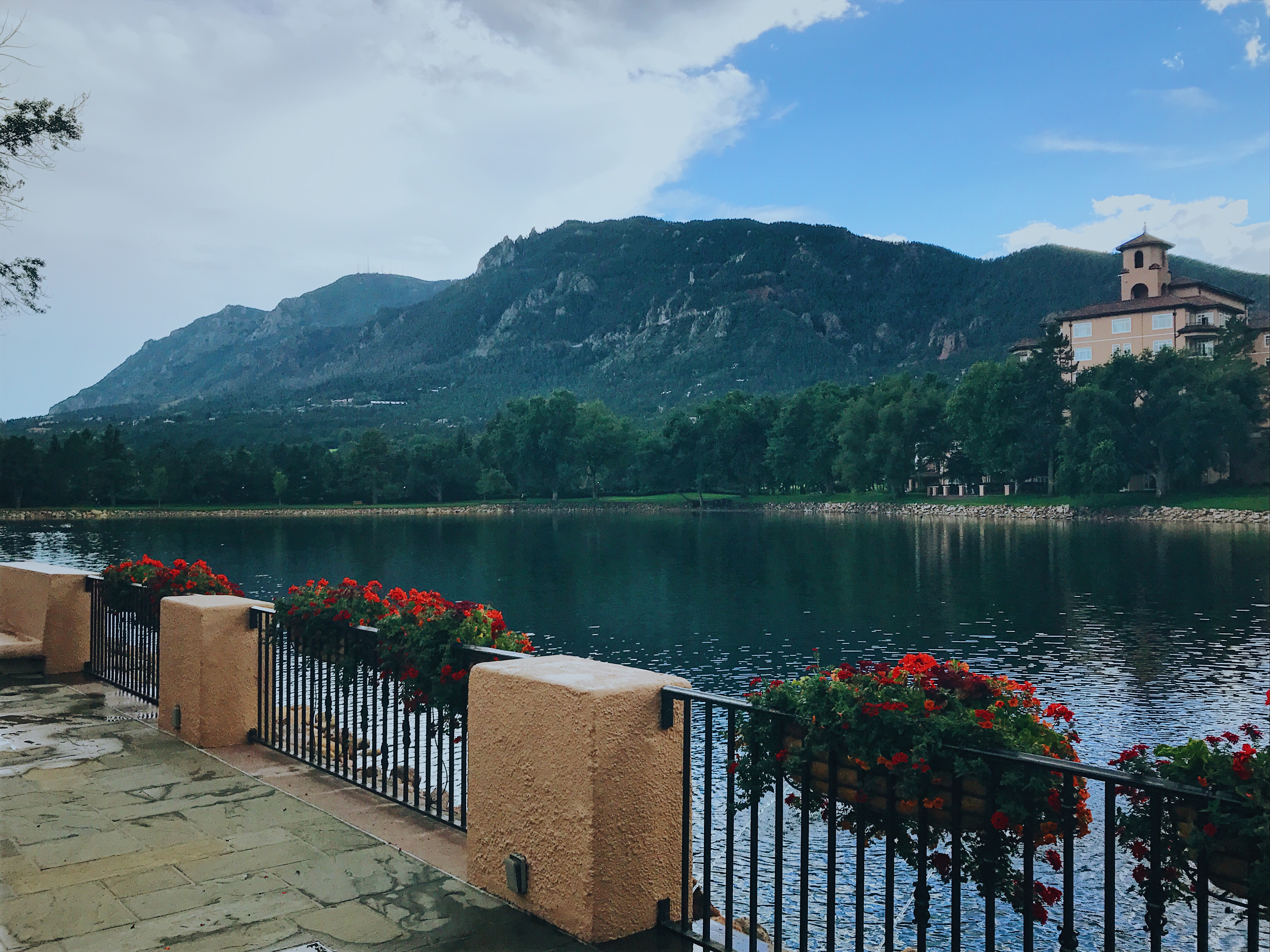 mountains behind a lake