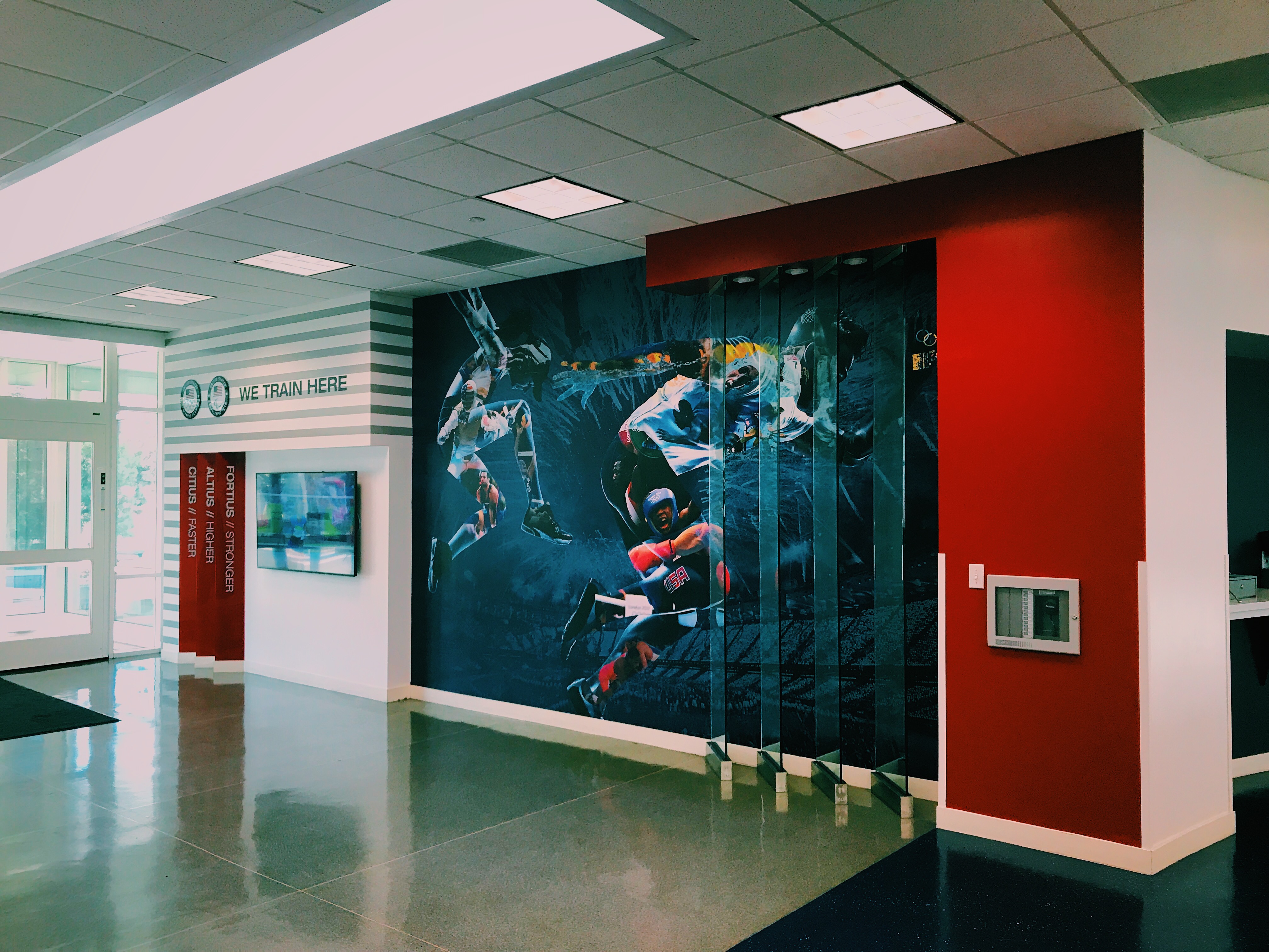 inside a USA Olympic building