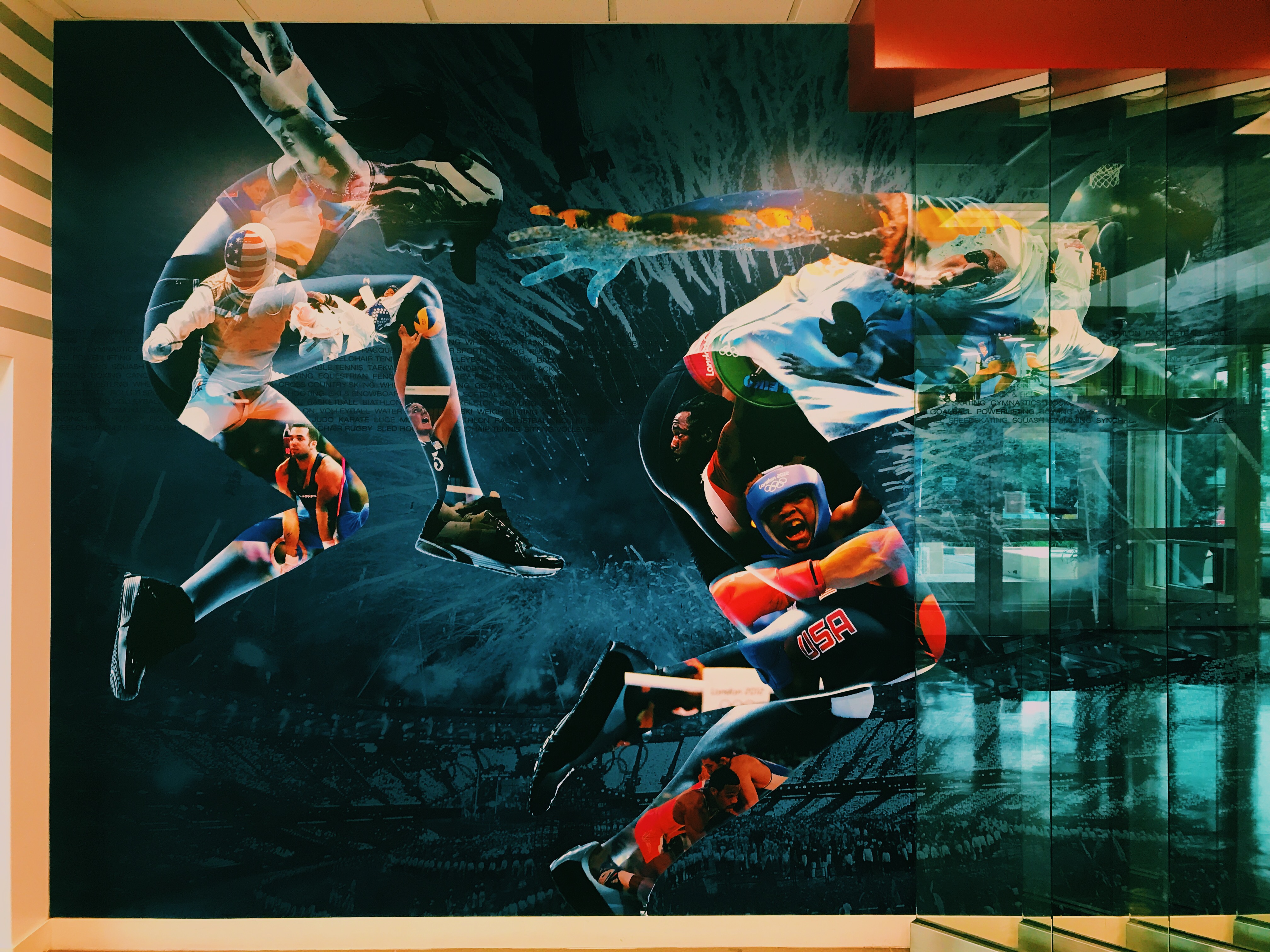 colorful athlete artwork