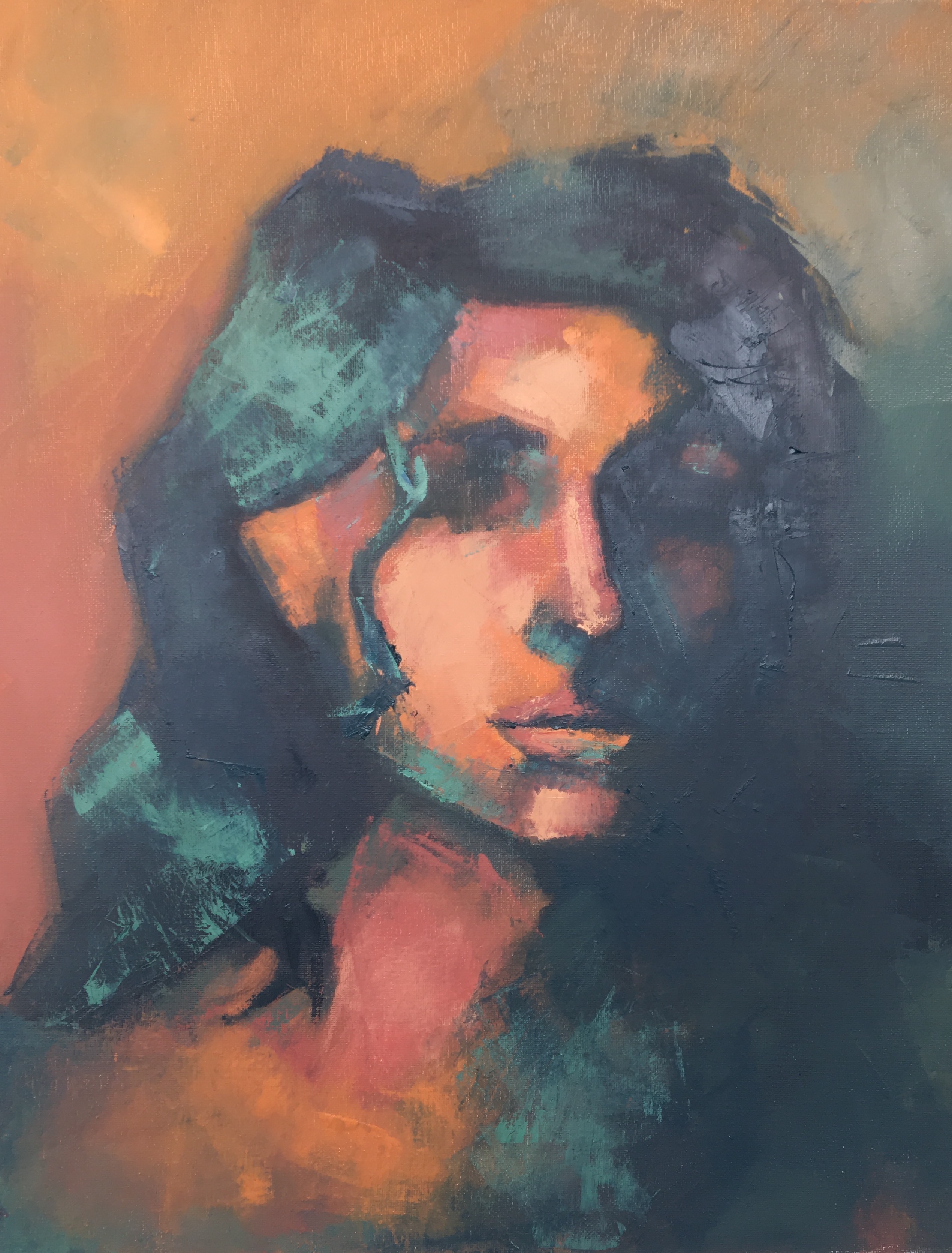 Final portrait with bright fun expressive colors