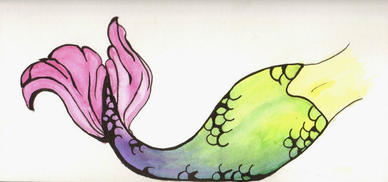 Watercolor Mermaid Tail