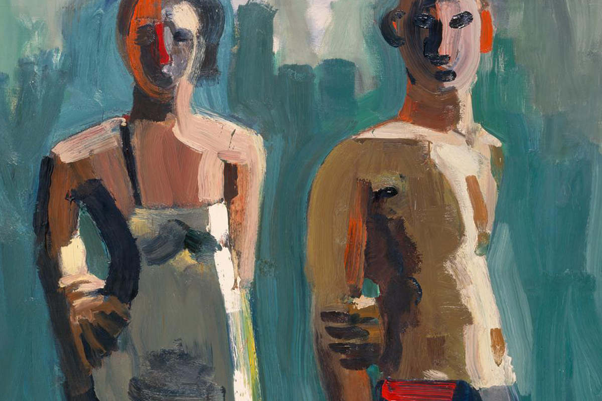 Close up of Standing Couple by David park