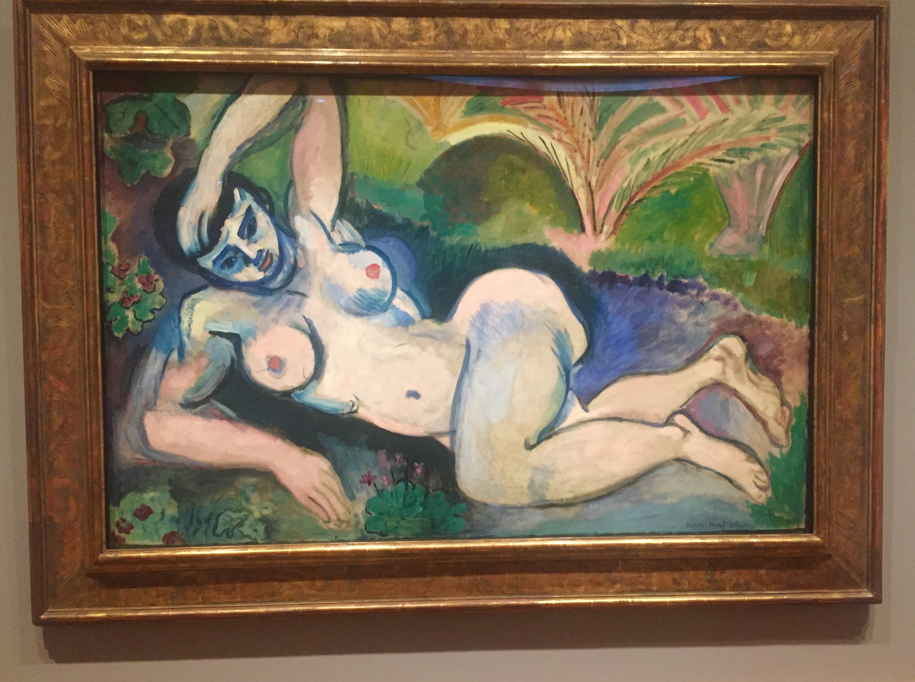 manly woman painted nude