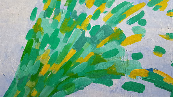 Close up of right abstract painting