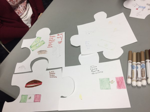 Puzzle pieces being drawn on