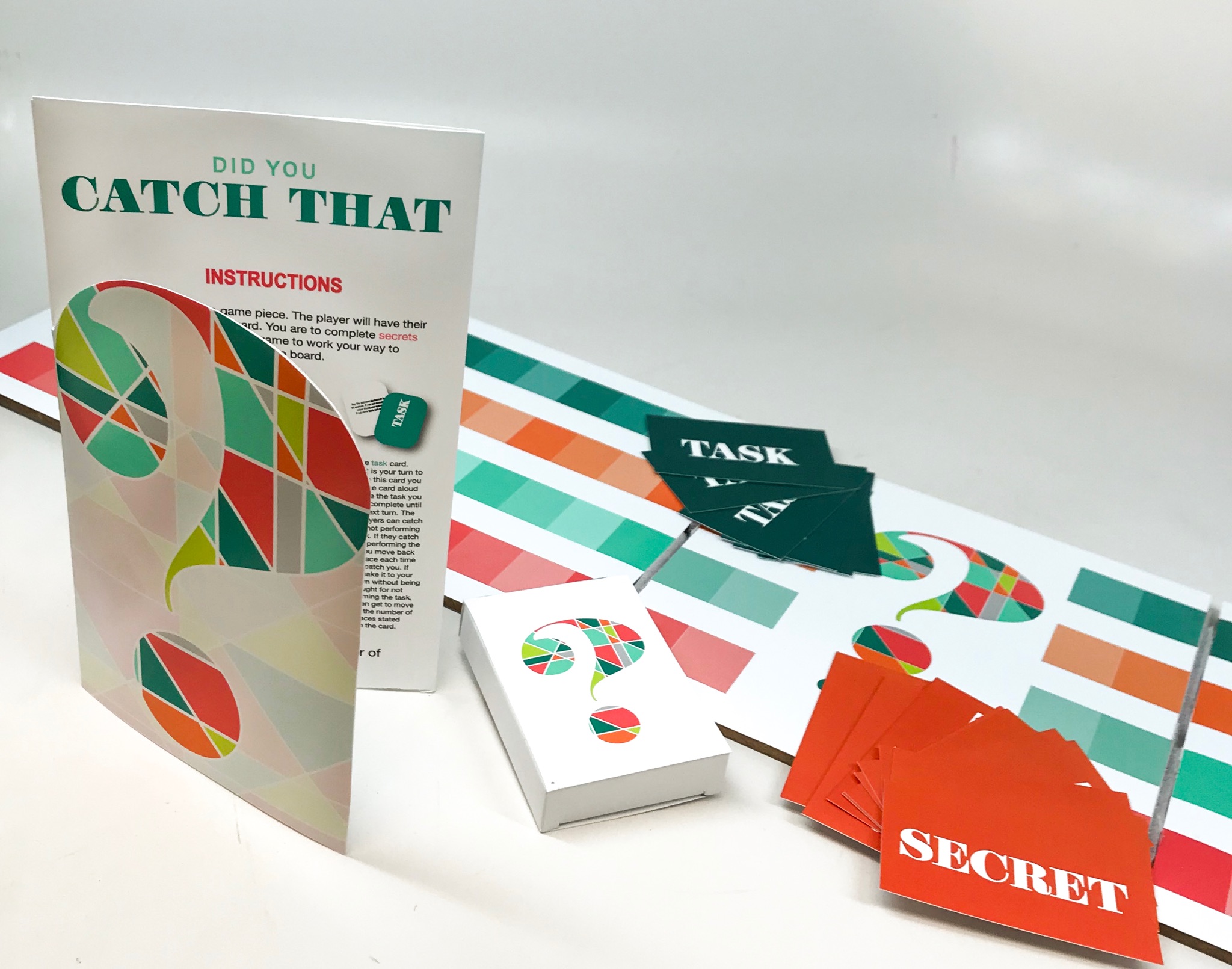 game board pieces laying out