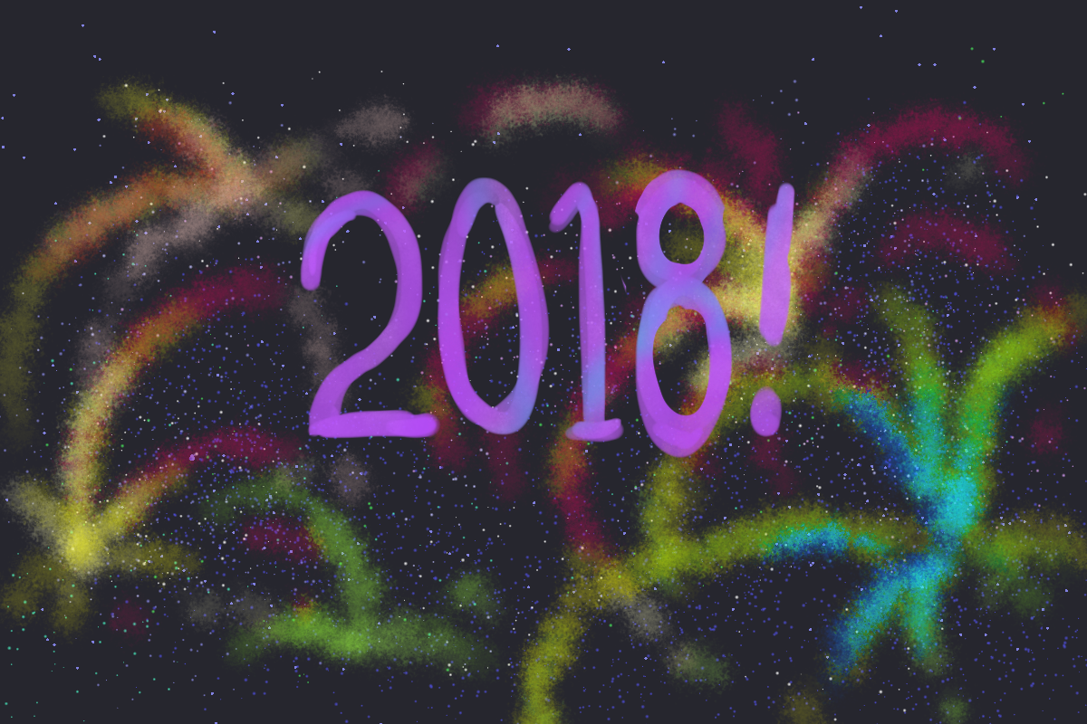 featured image of fireworks with the new year 2018