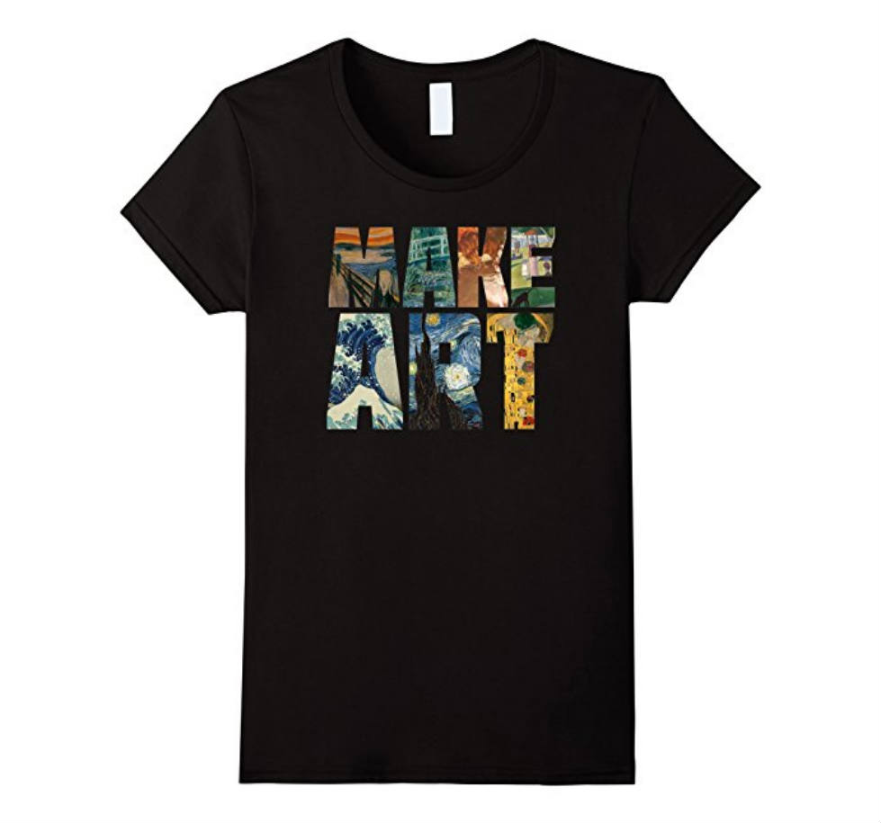 Screenshot- Amazon com MAKE ART Funny Artist Artistic Humor Painting Cool T-shirt Clothing