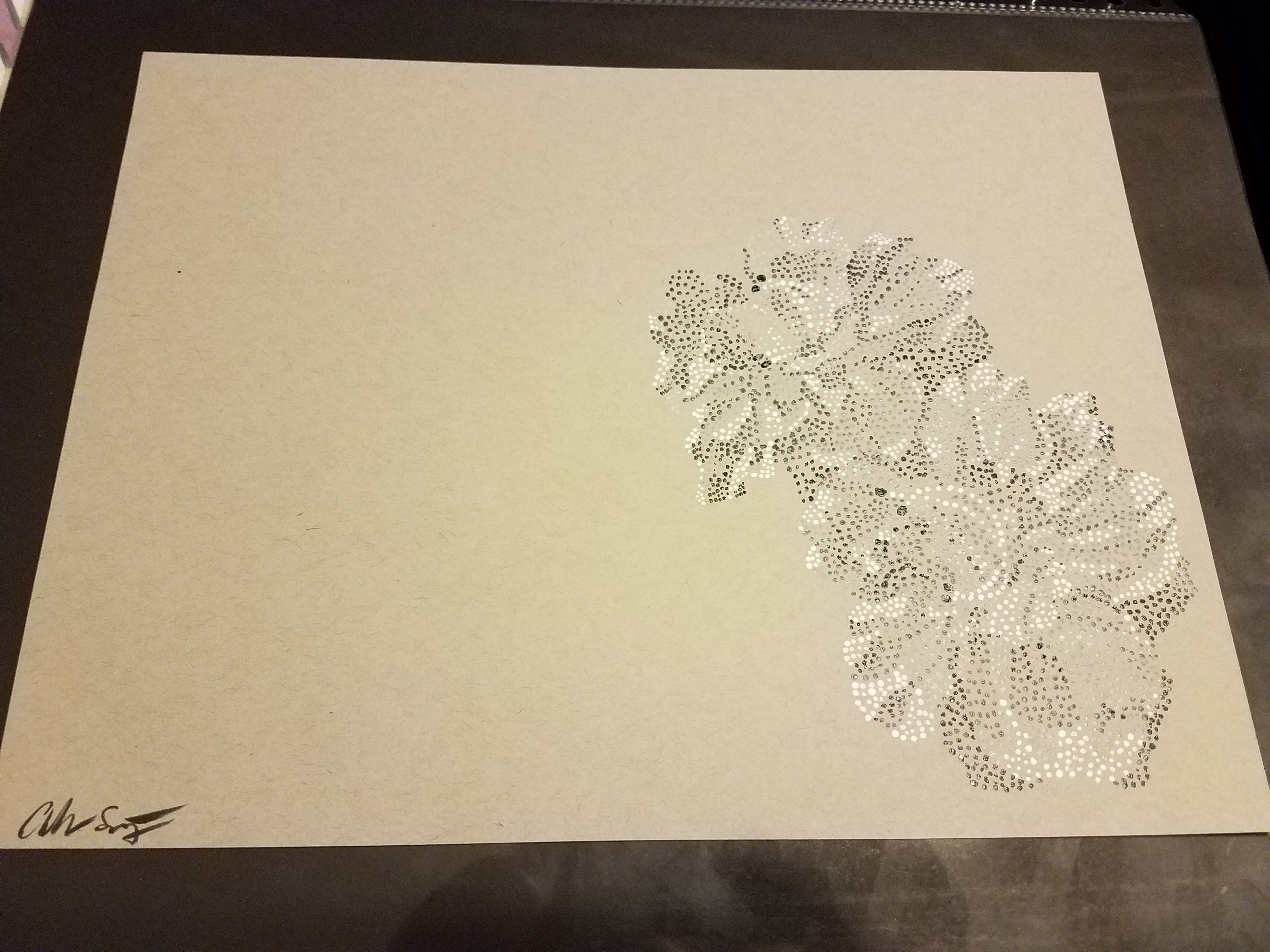 Flower dot work