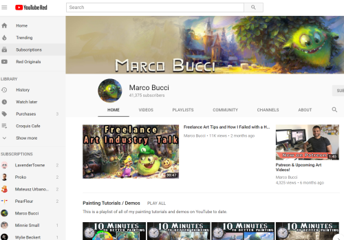 screenshot of youtube