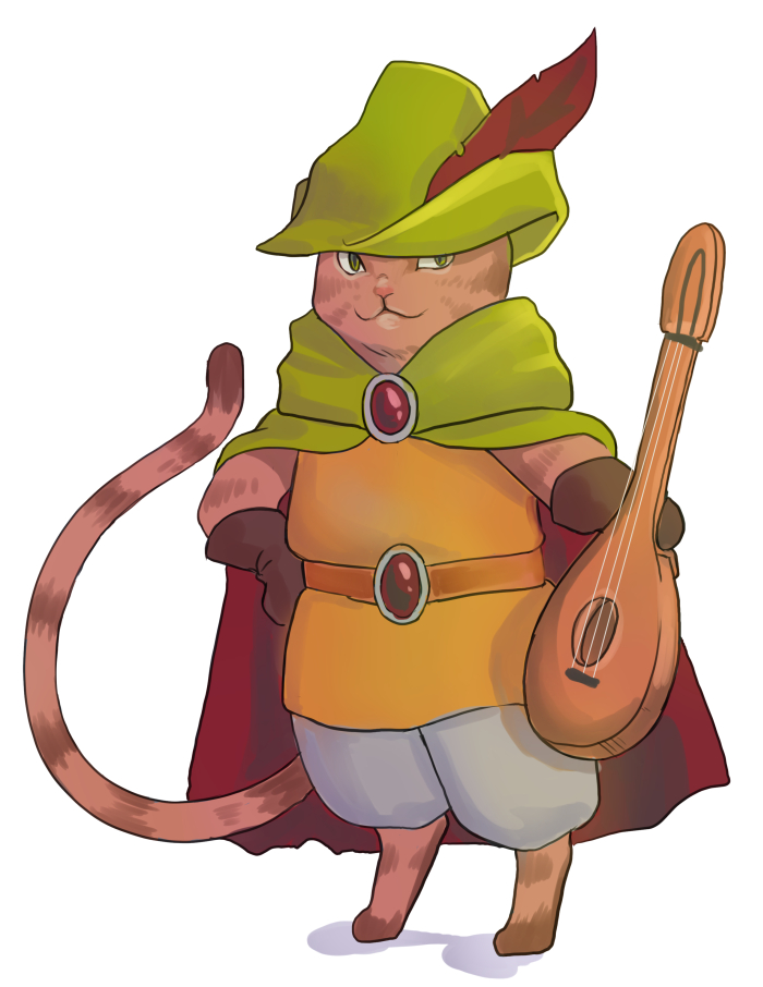 bard cat drawing