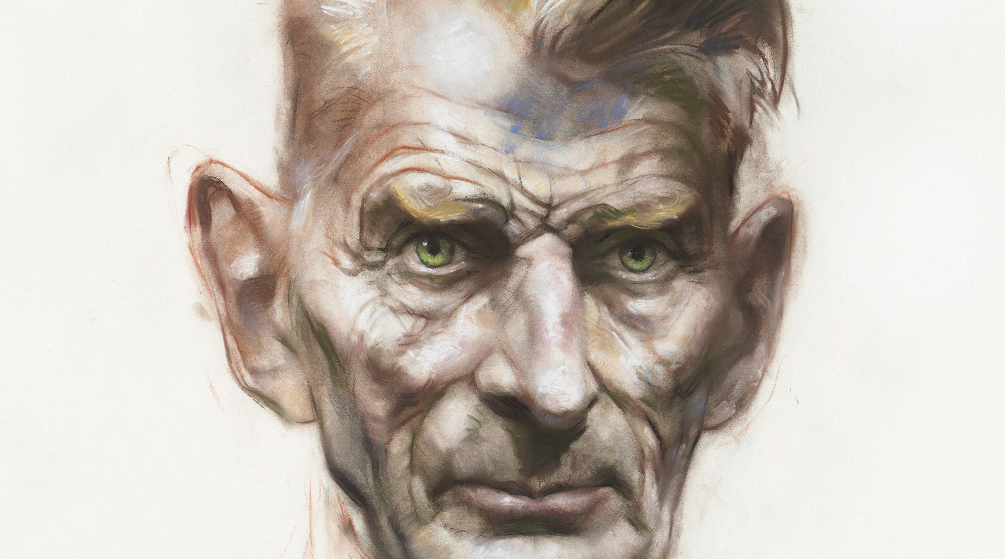 Samuel Beckett, pastel on paper